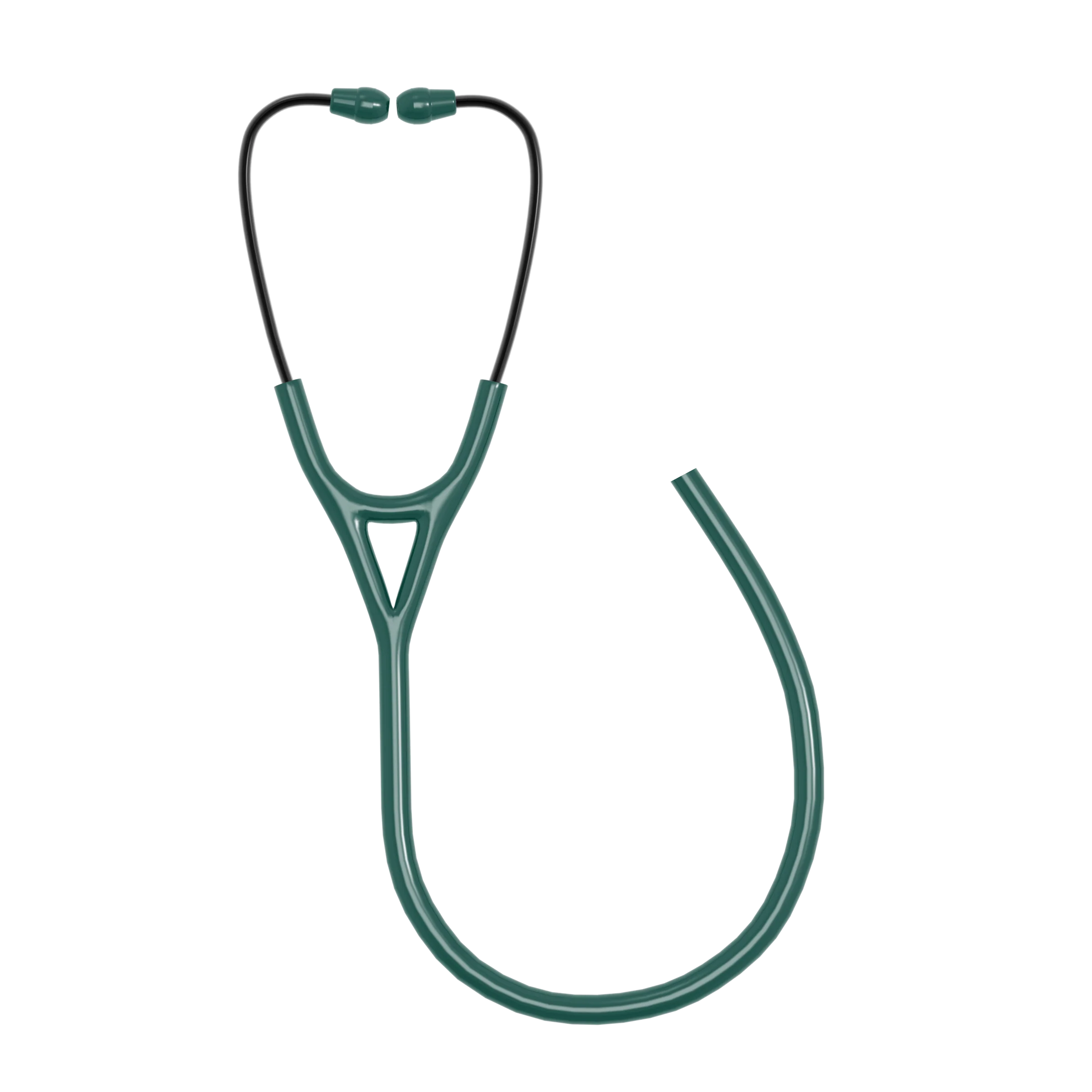 Black Stainless Steel Frame Stethoscope with Dual Lumen Tubing - Image 3
