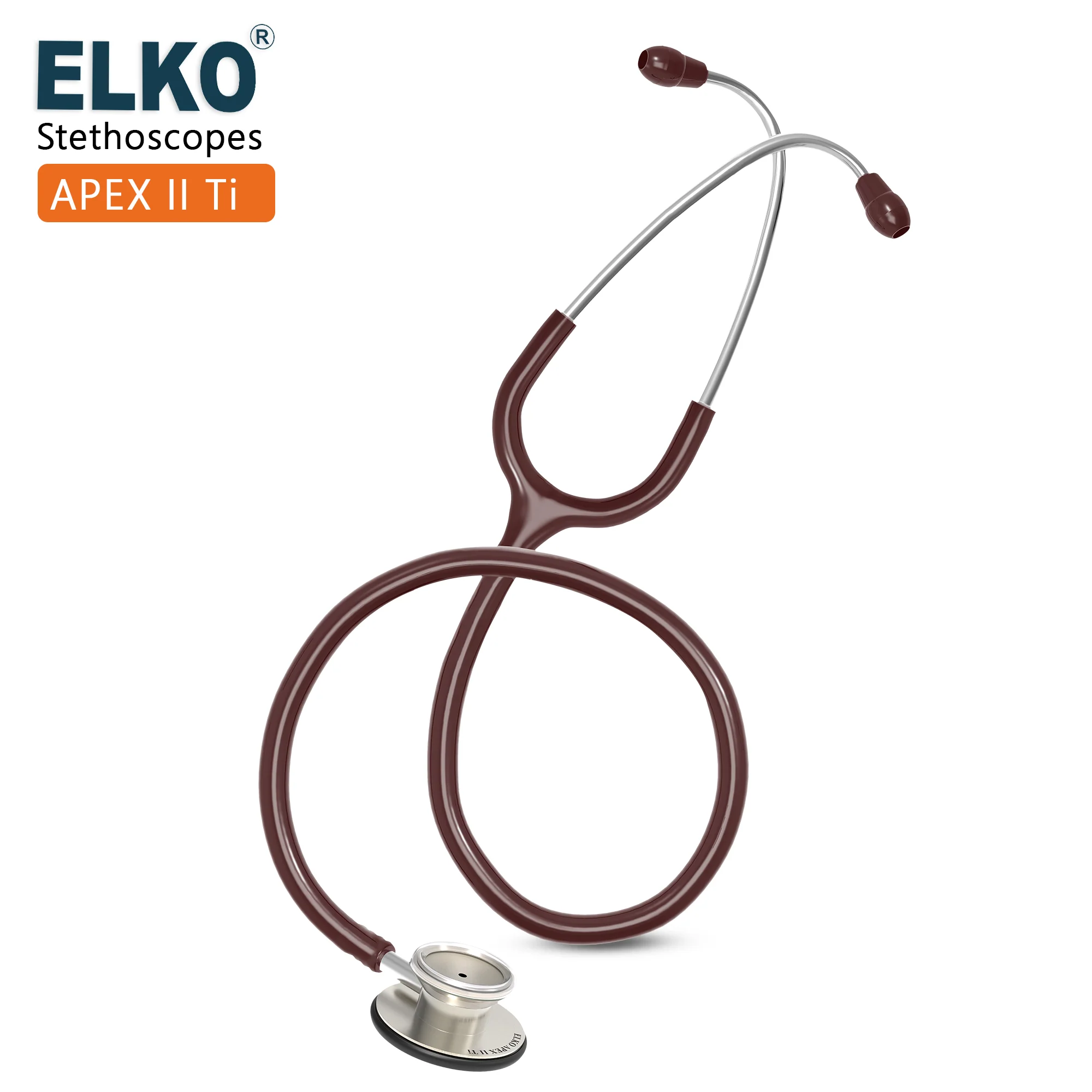 ELKO APEX II Ti Titanium Stethoscope - Natural Titanium - Image 21