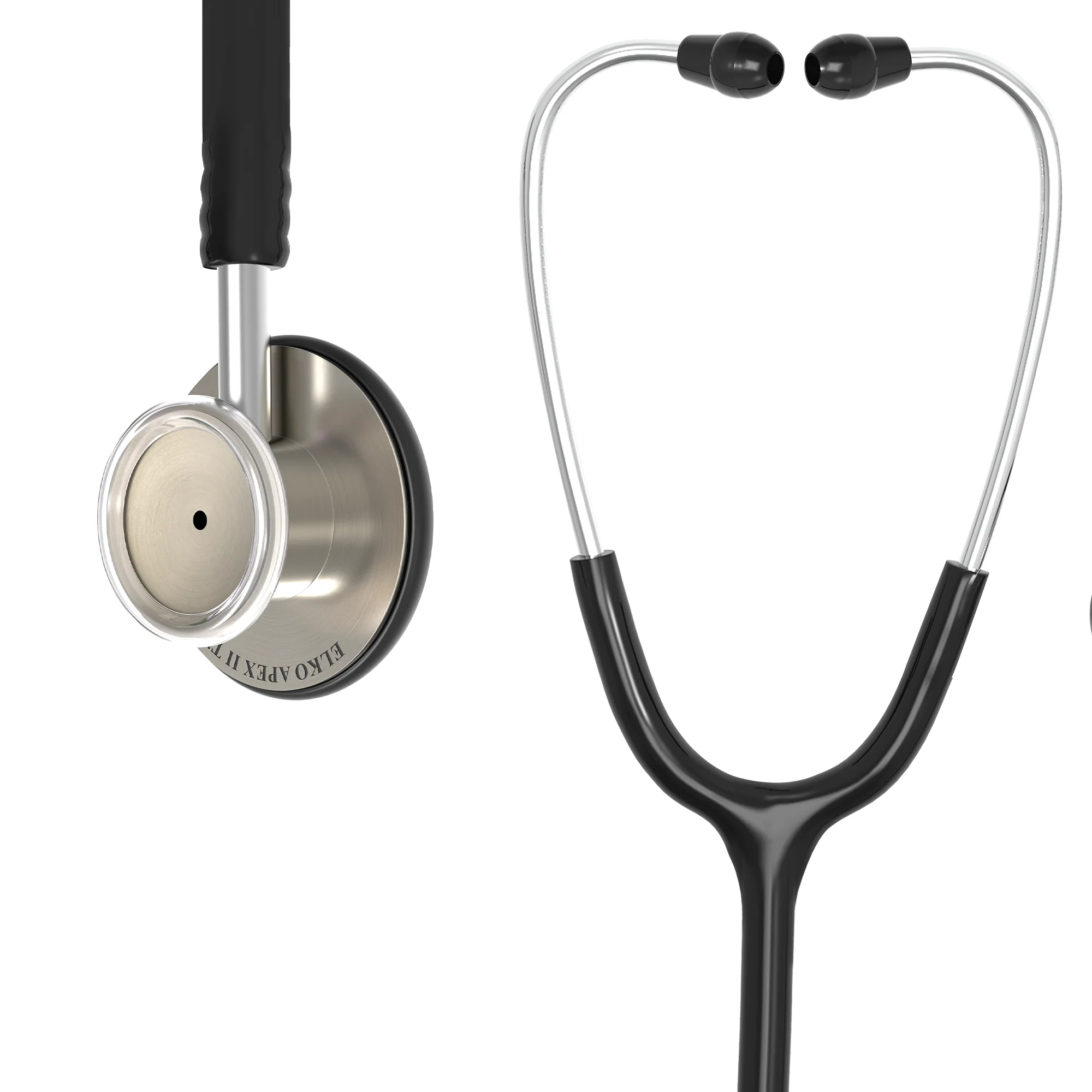 ELKO APEX II Ti Titanium Stethoscope - Natural Titanium - Image 6