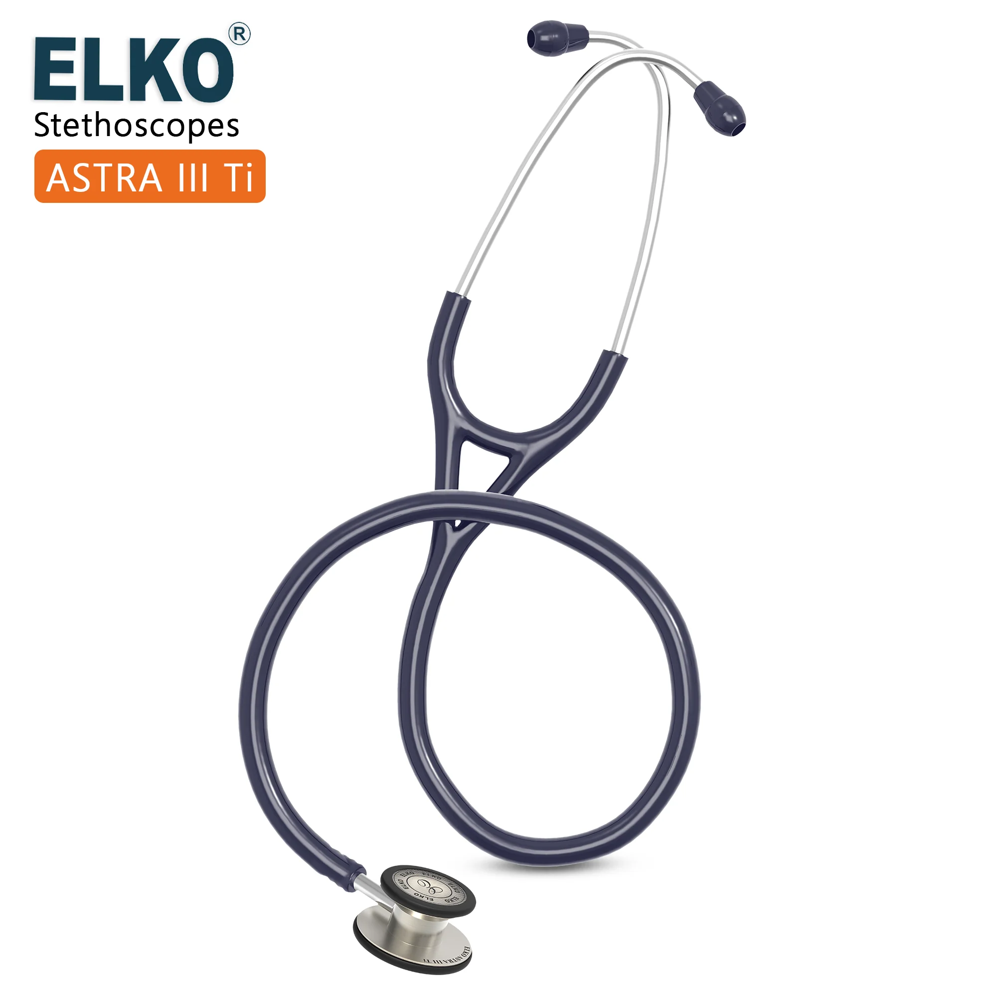ELKO ASTRA III Ti Titanium Stethoscope - Natural Titanium - Image 14