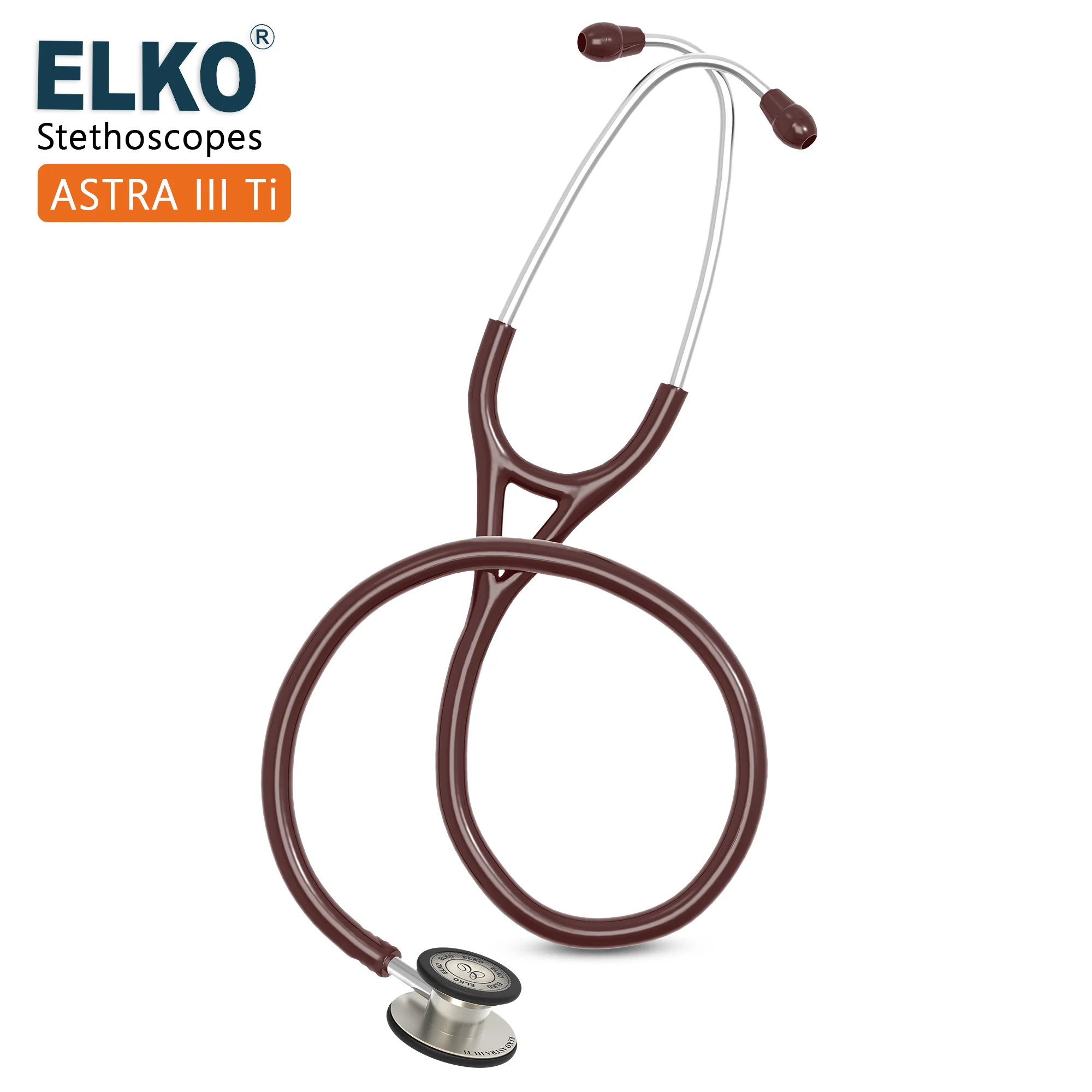 ELKO ASTRA III Ti Titanium Stethoscope - Natural Titanium - Image 21