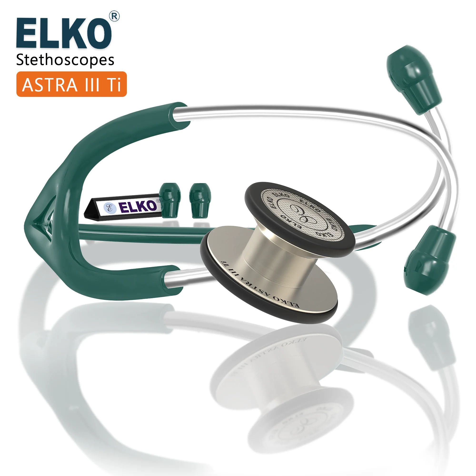 ELKO ASTRA III Ti Titanium Stethoscope - Natural Titanium - Image 27