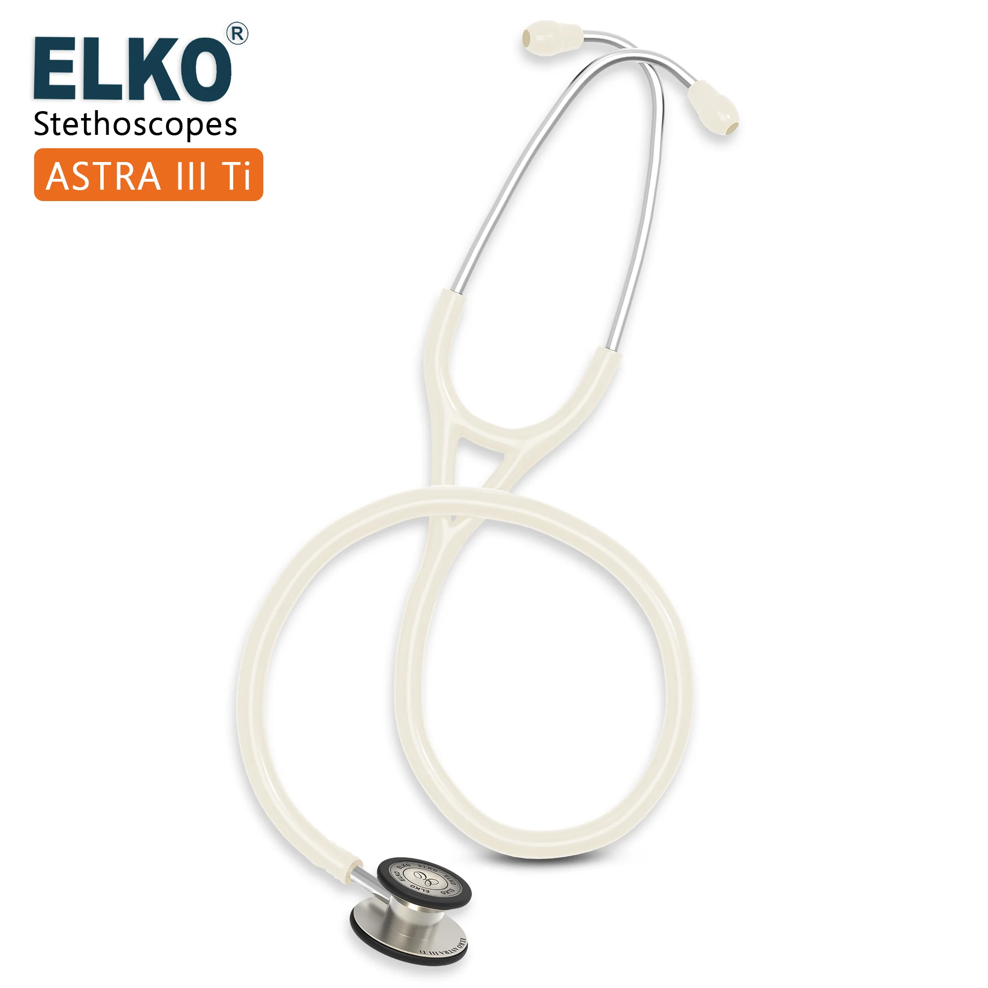 ELKO ASTRA III Ti Titanium Stethoscope - Natural Titanium - Image 35
