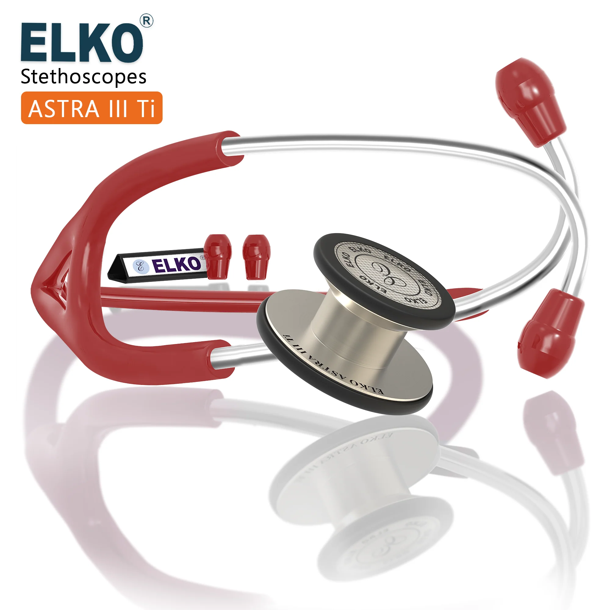 ELKO ASTRA III Ti Titanium Stethoscope - Natural Titanium - Image 41