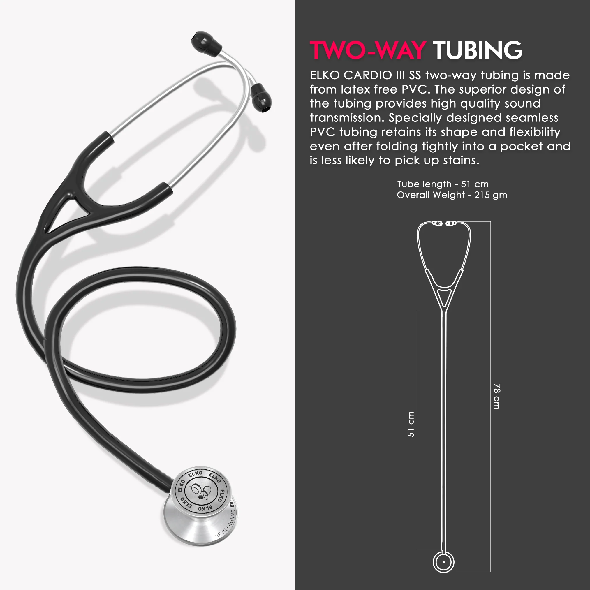 ELKO CARDIO III SS Stainless Steel Stethoscope - Image 15
