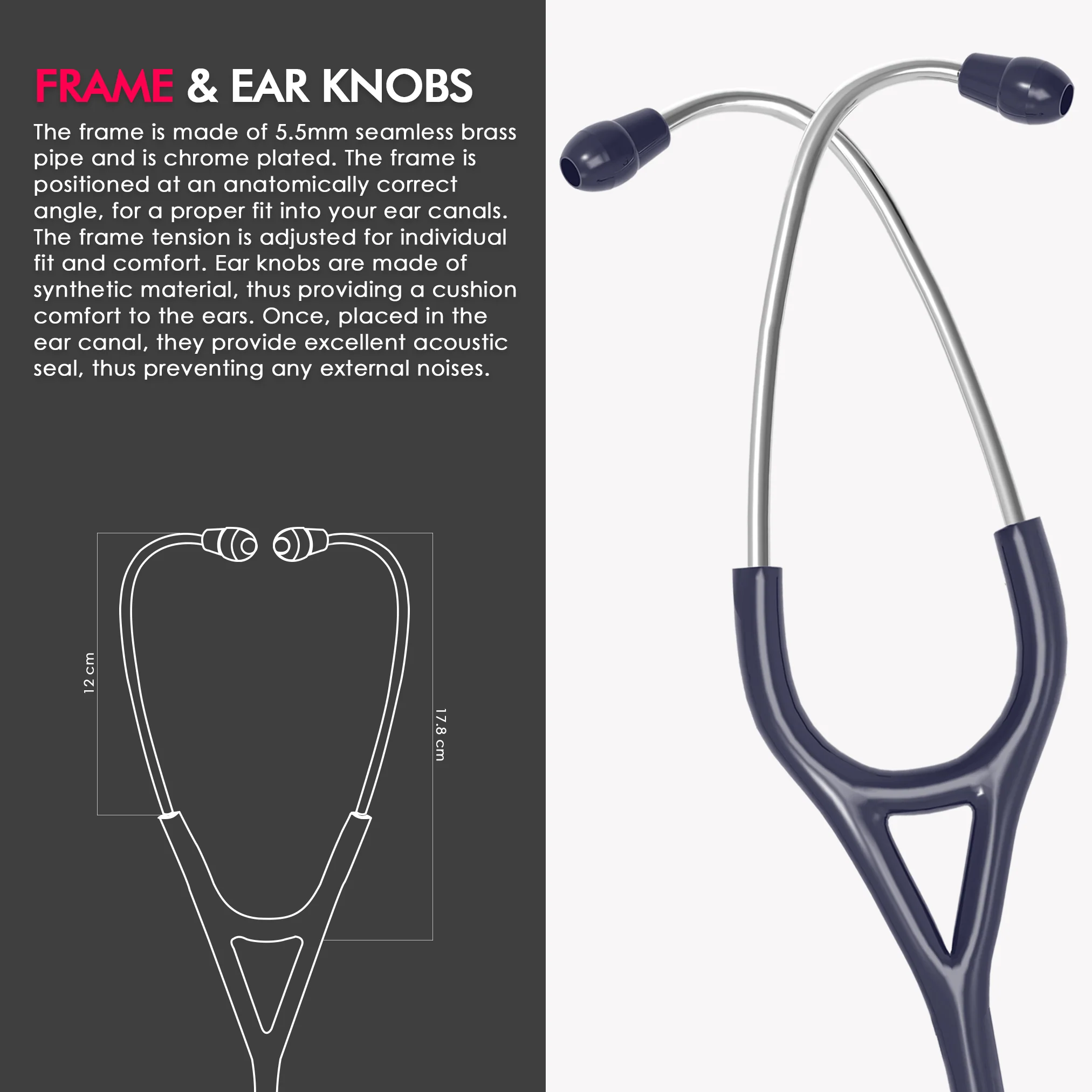 ELKO CARDIO III SS Stainless Steel Stethoscope - Image 22