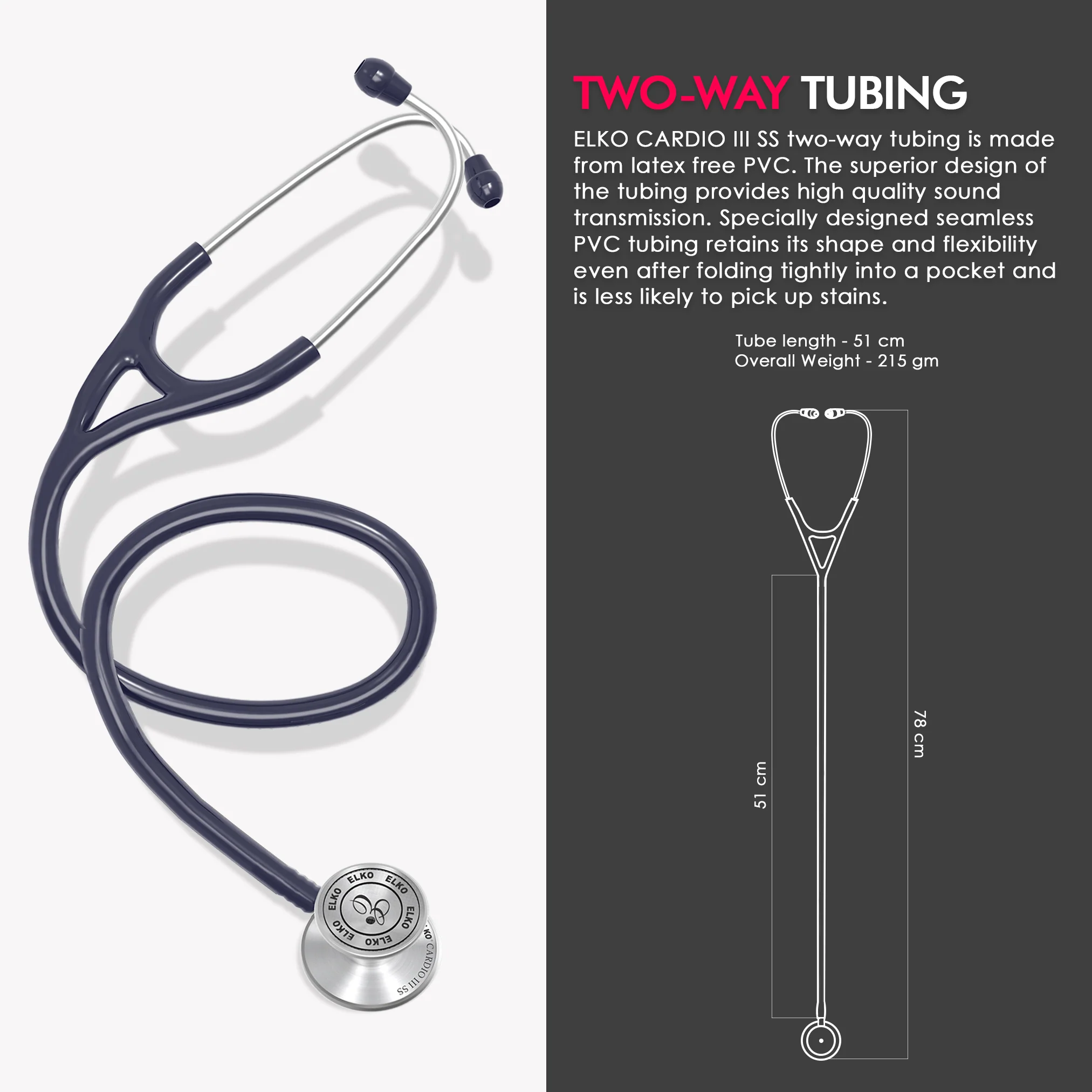 ELKO CARDIO III SS Stainless Steel Stethoscope - Image 23