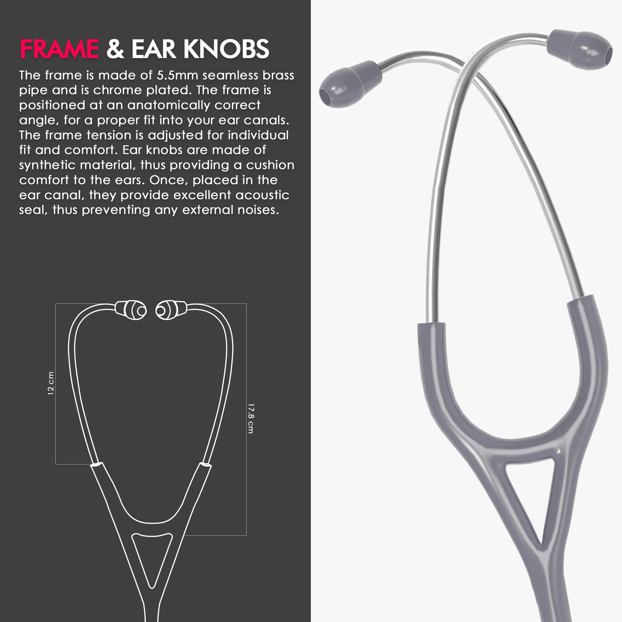 ELKO CARDIO III SS Stainless Steel Stethoscope - Image 30