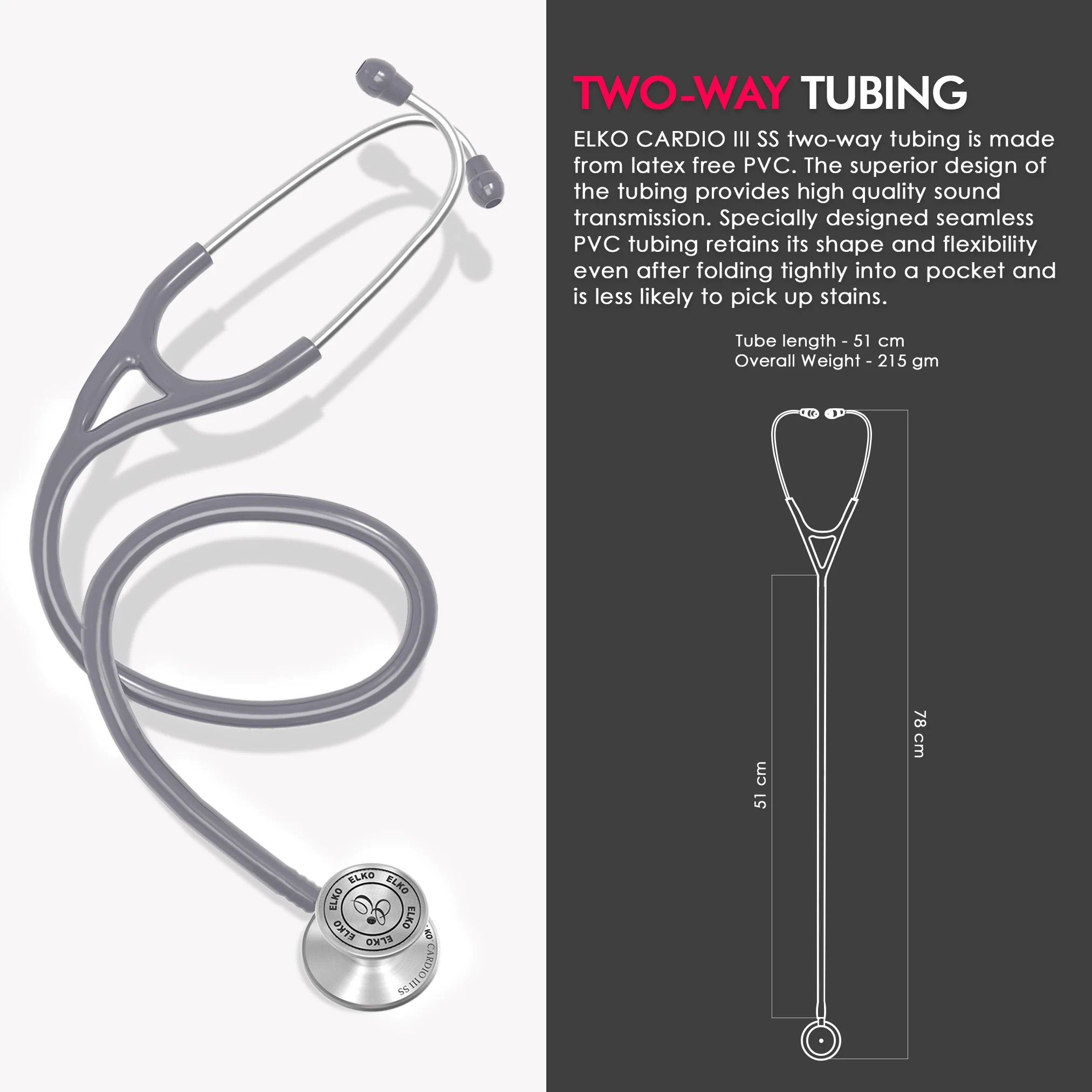 ELKO CARDIO III SS Stainless Steel Stethoscope - Image 31