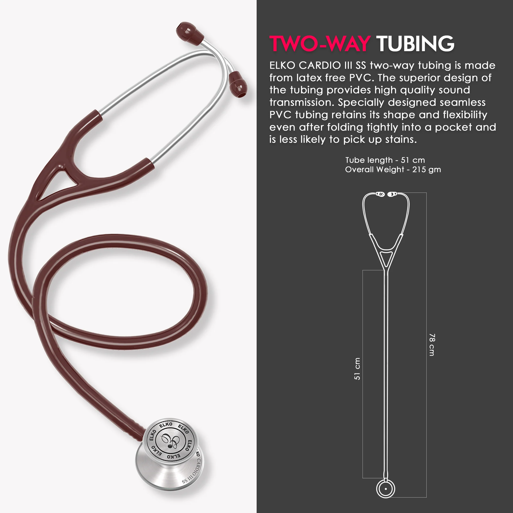 ELKO CARDIO III SS Stainless Steel Stethoscope - Image 46