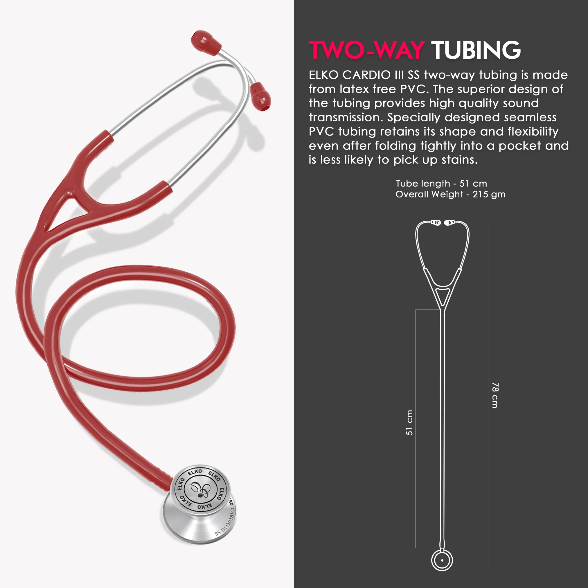 ELKO CARDIO III SS Stainless Steel Stethoscope - Image 52