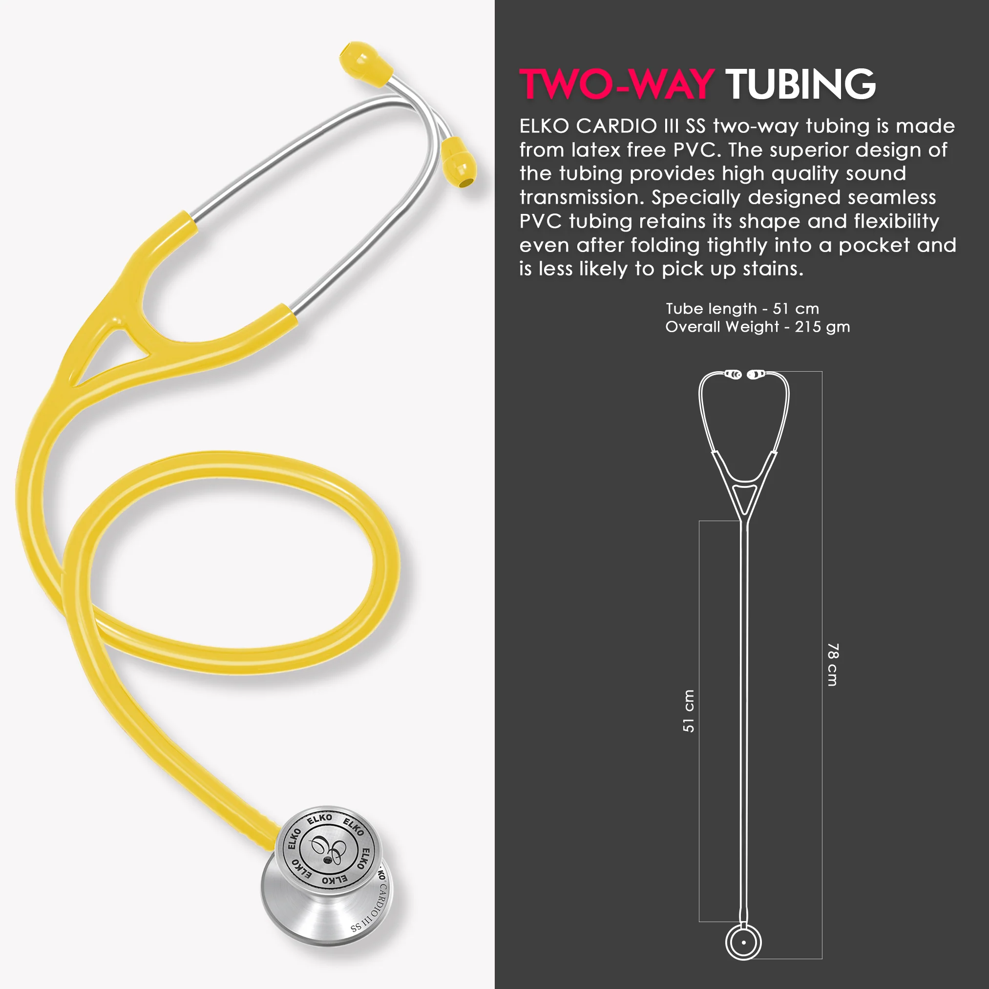ELKO CARDIO III SS Stainless Steel Stethoscope - Image 60