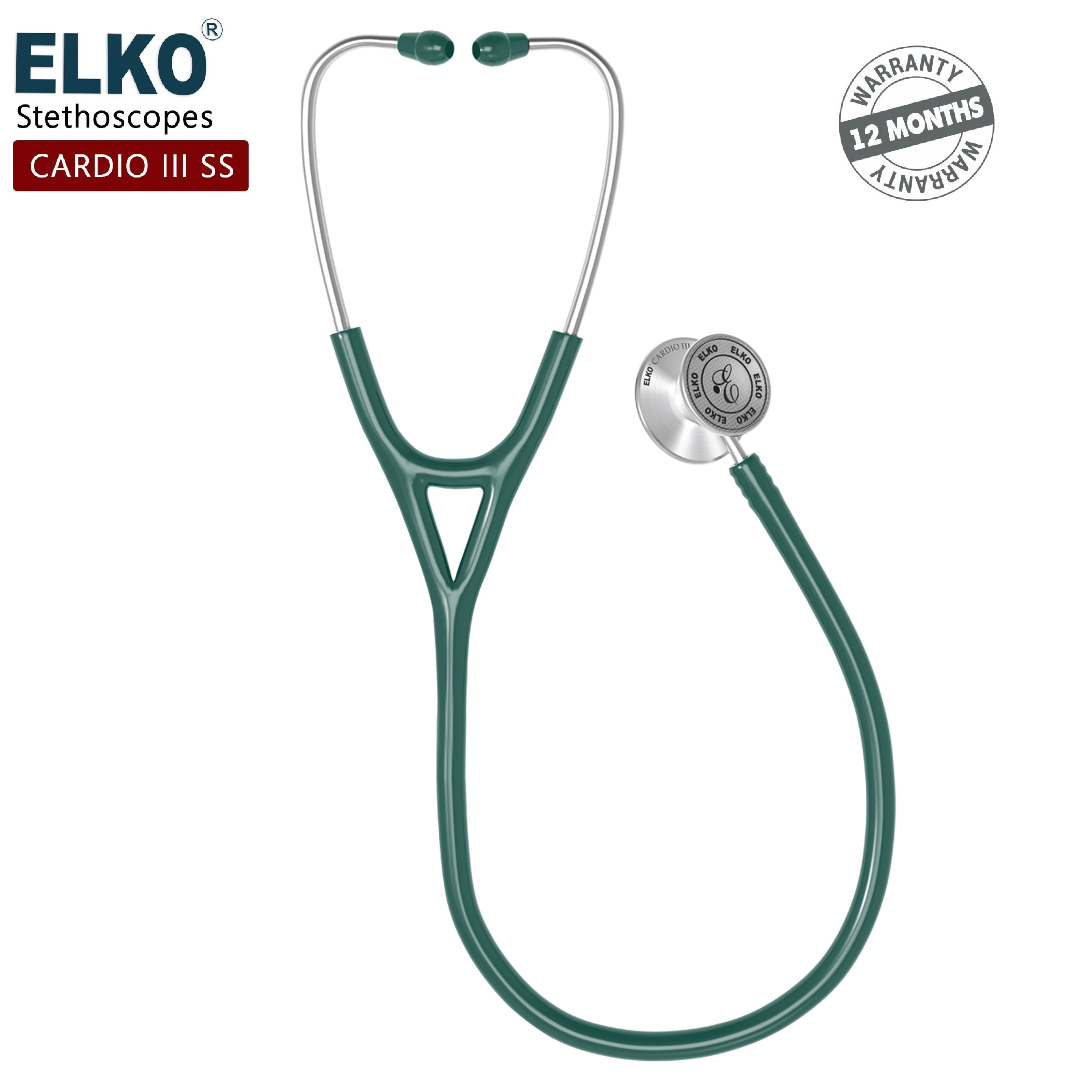 ELKO CARDIO III SS Stainless Steel Stethoscope - Image 8