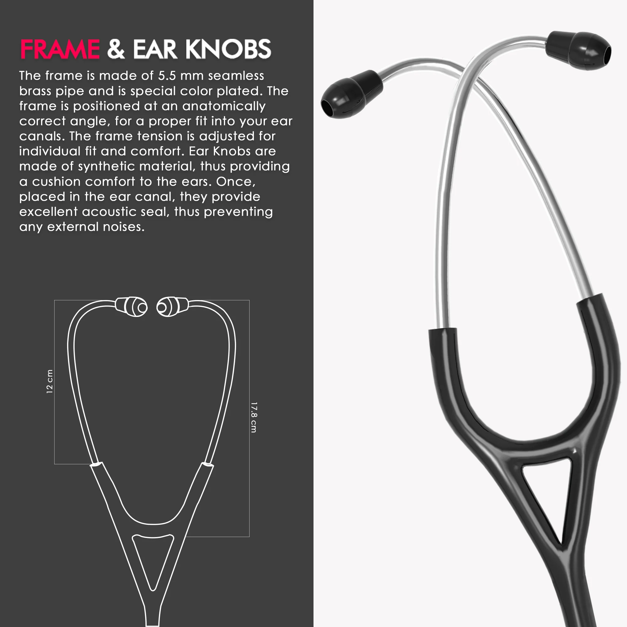 ELKO CROSS III SS Stainless Steel Stethoscope - Natural Steel - Image 11