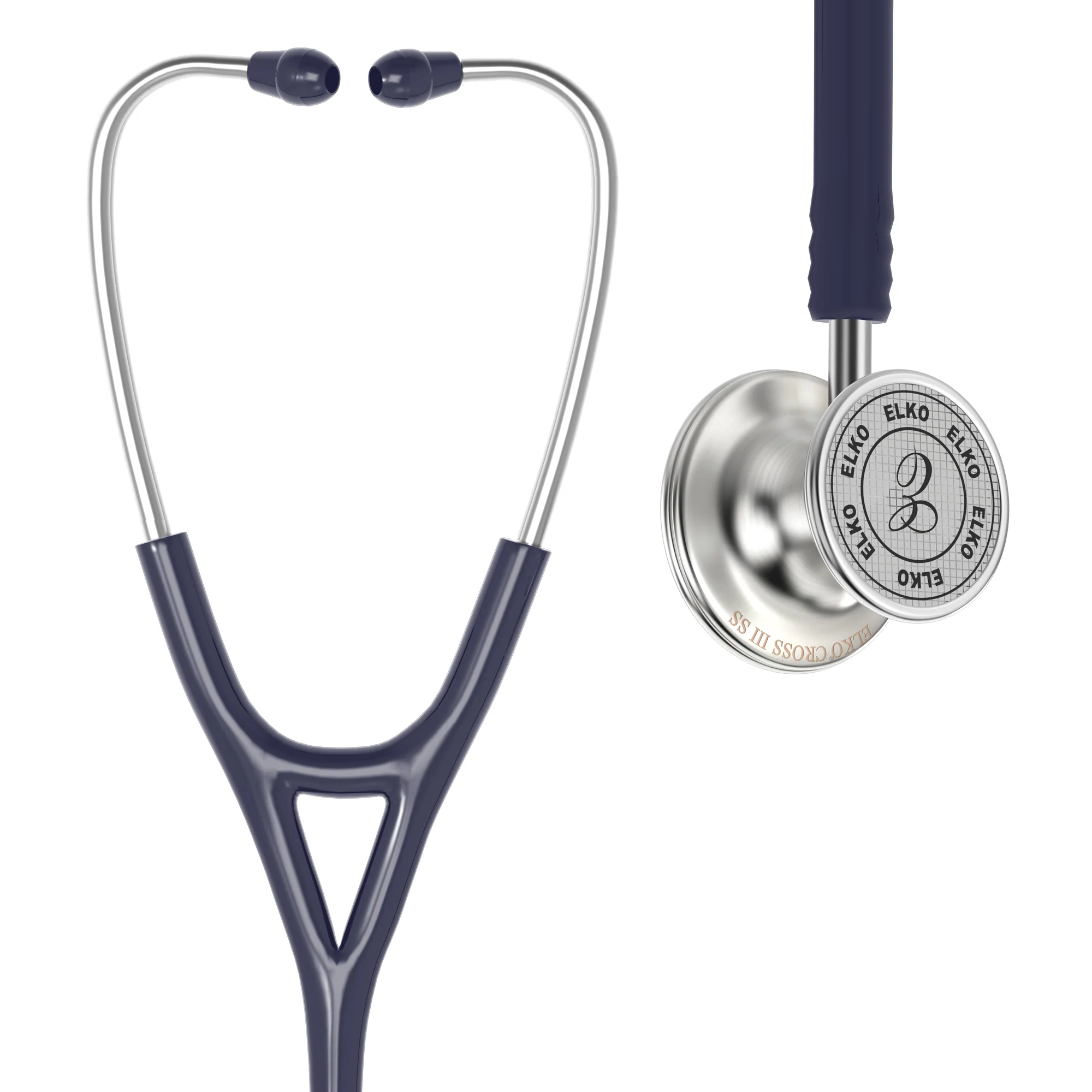 ELKO CROSS III SS Stainless Steel Stethoscope - Natural Steel - Image 15