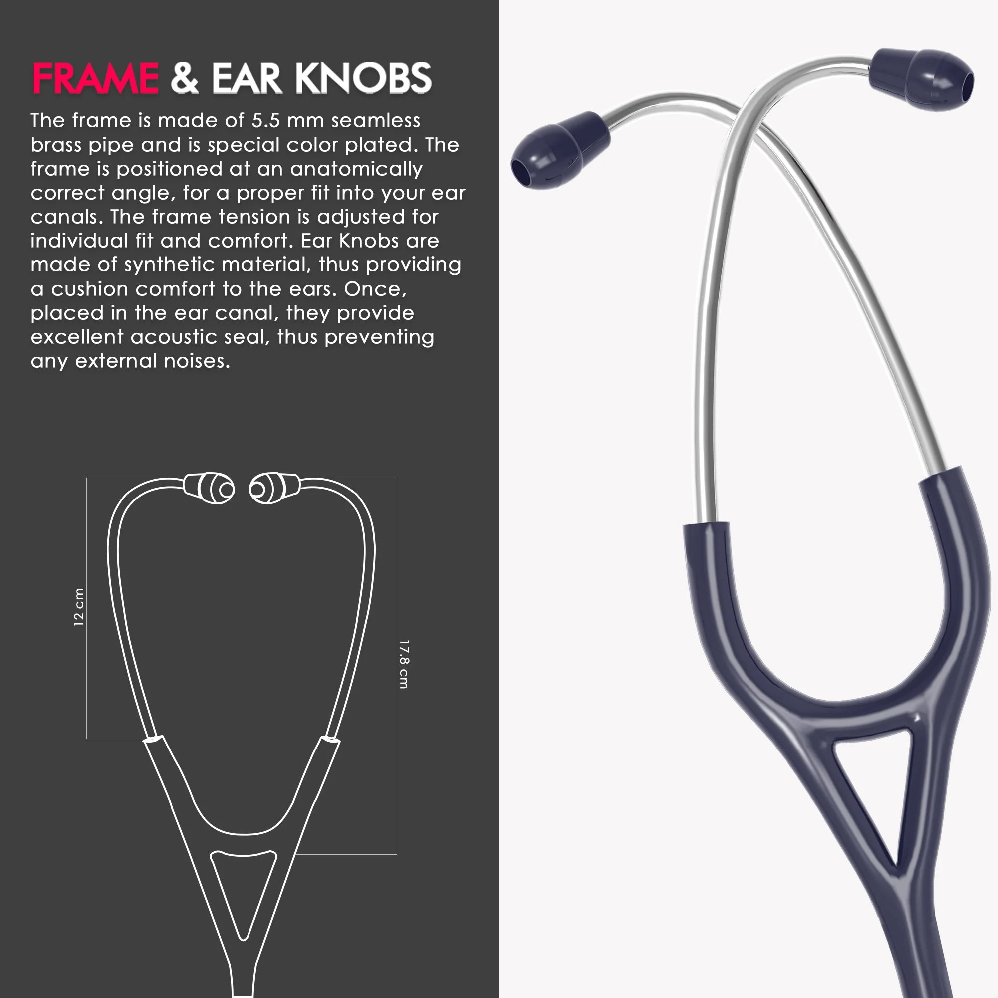 ELKO CROSS III SS Stainless Steel Stethoscope - Natural Steel - Image 18