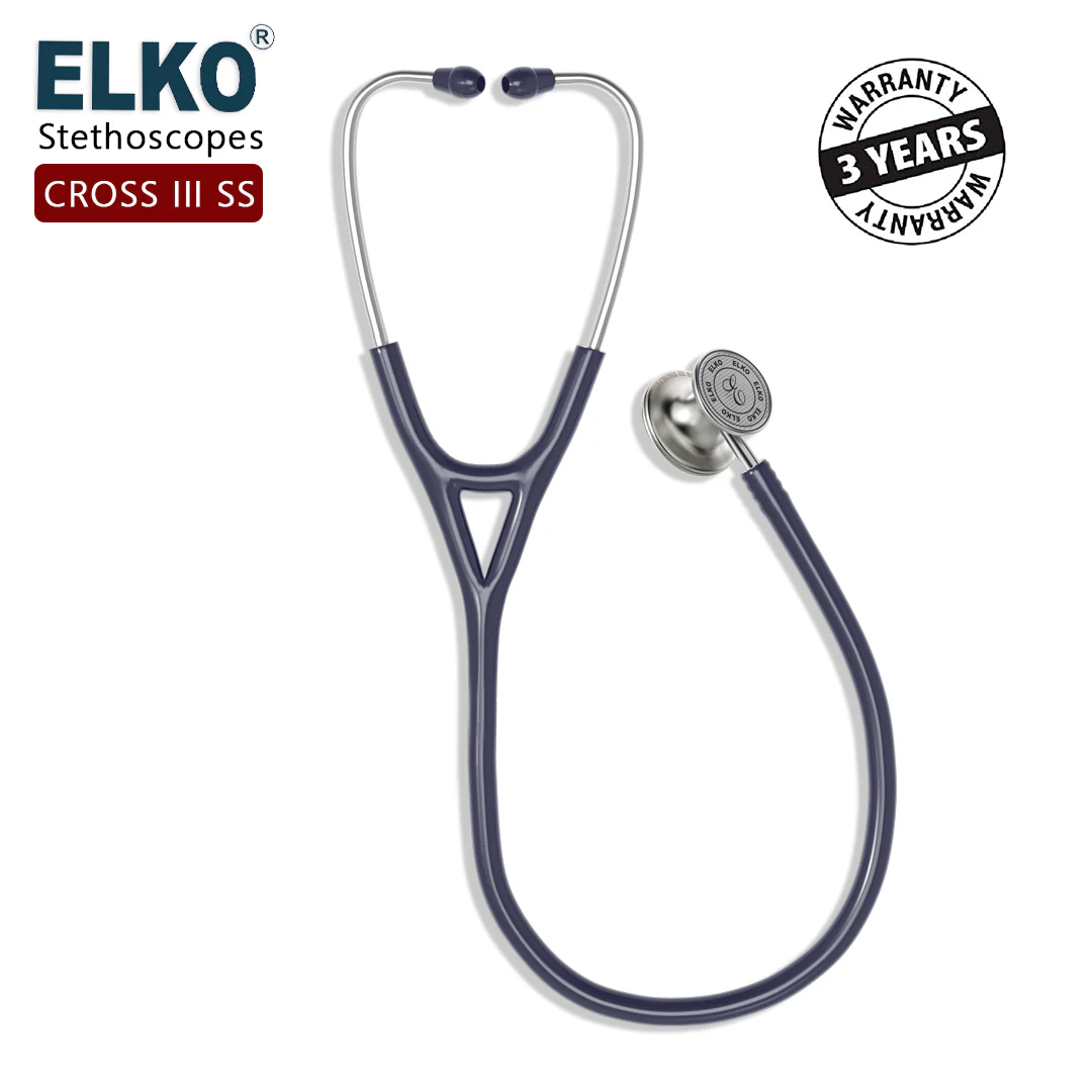 ELKO CROSS III SS Stainless Steel Stethoscope - Natural Steel - Image 21