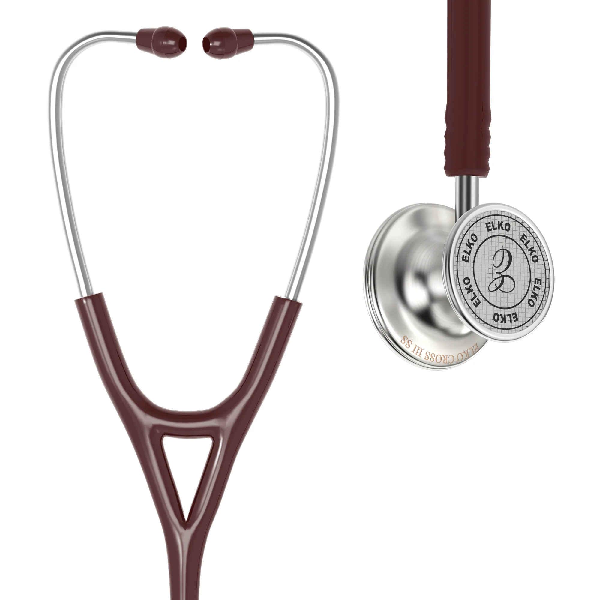 ELKO CROSS III SS Stainless Steel Stethoscope - Natural Steel - Image 22