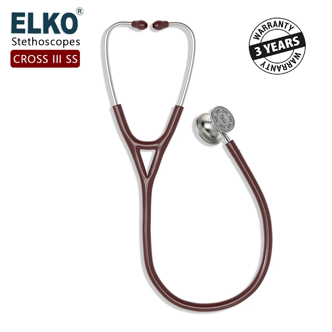 ELKO CROSS III SS Stainless Steel Stethoscope - Natural Steel - Image 28
