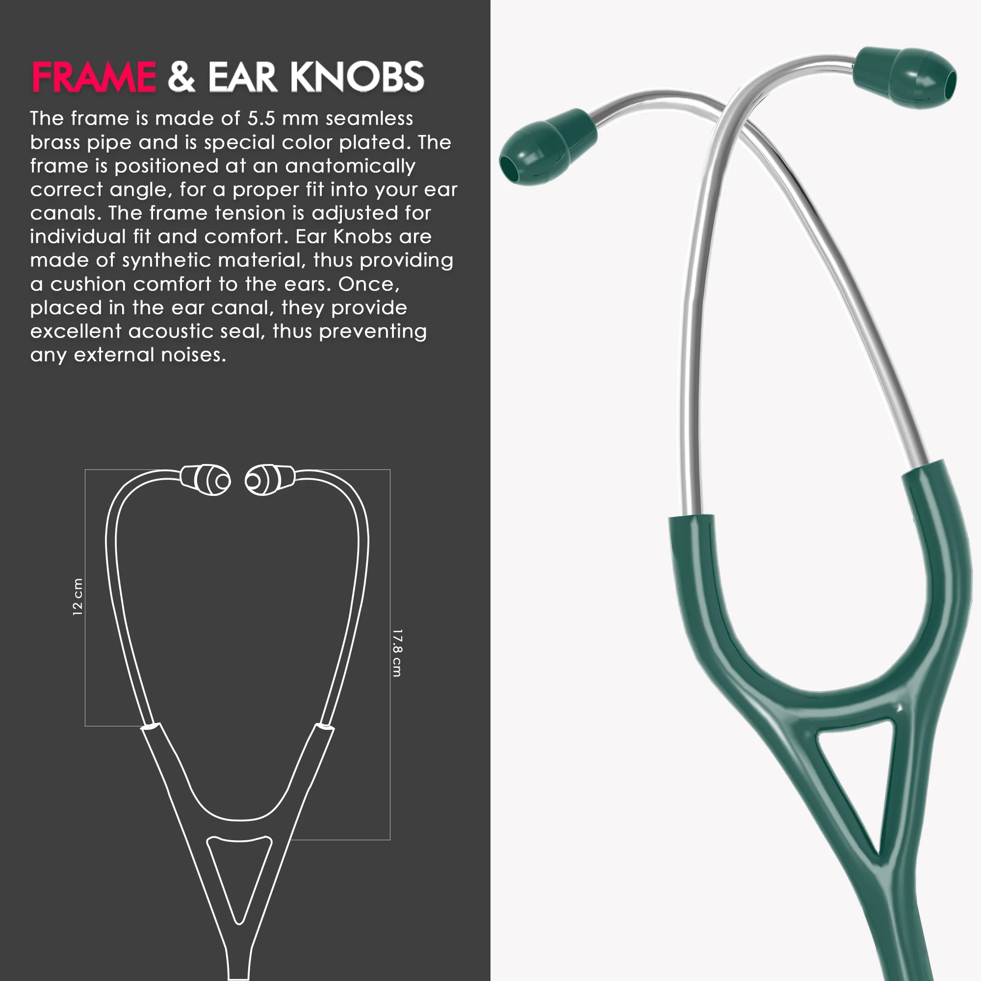 ELKO CROSS III SS Stainless Steel Stethoscope - Natural Steel - Image 32