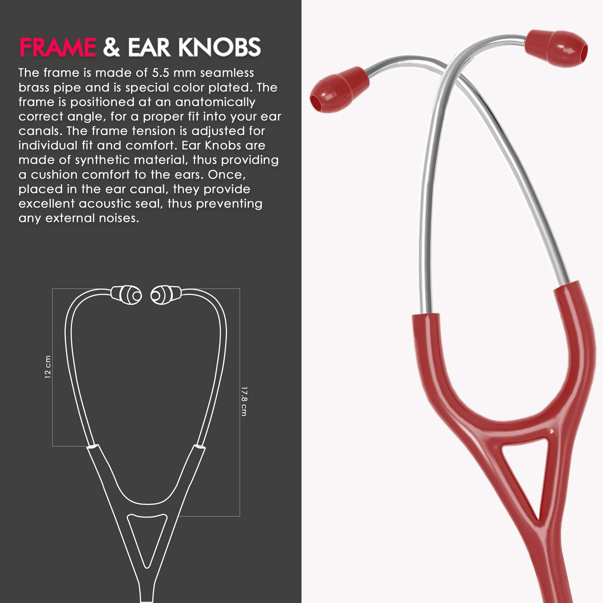 ELKO CROSS III SS Stainless Steel Stethoscope - Natural Steel - Image 4