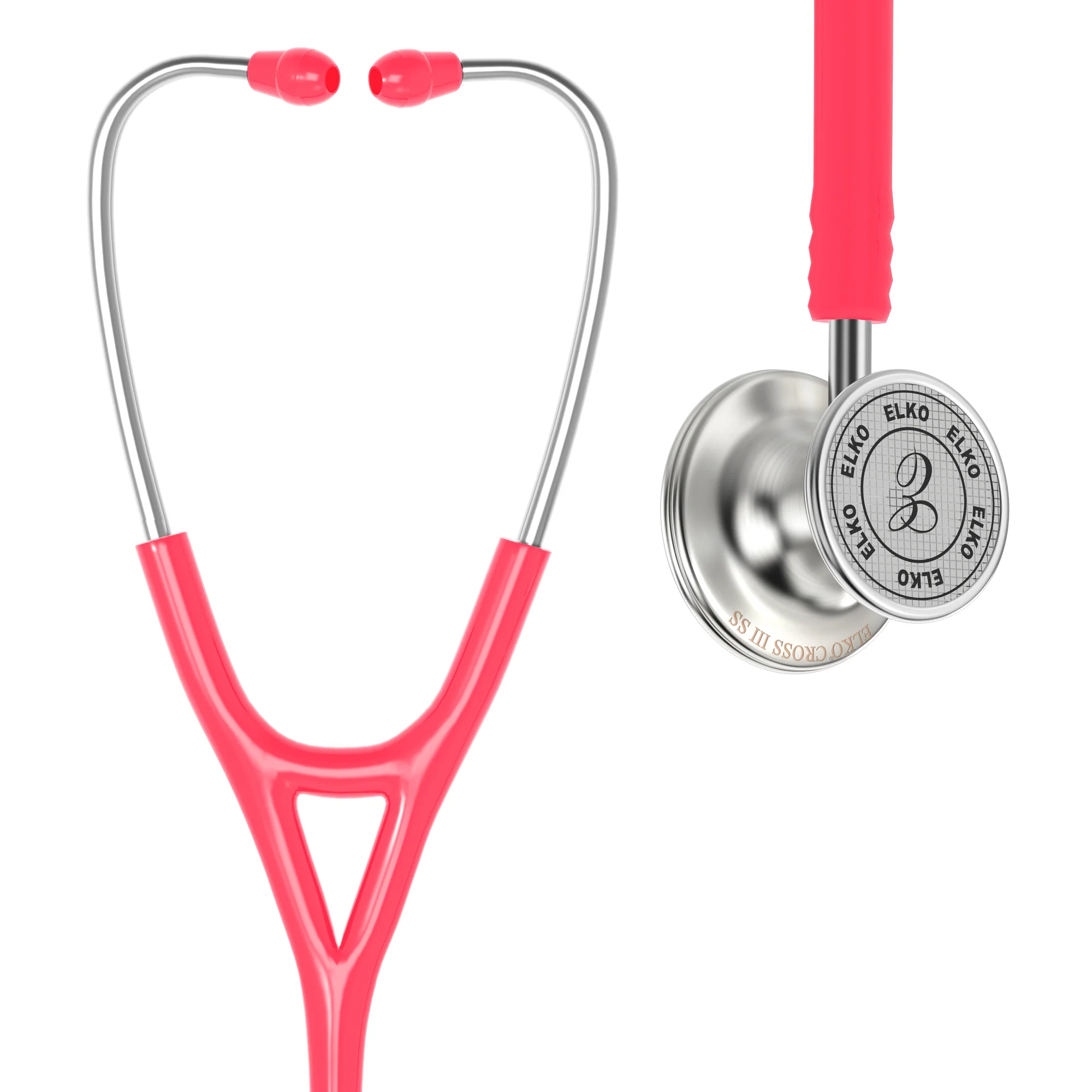 ELKO CROSS III SS Stainless Steel Stethoscope - Natural Steel - Image 43