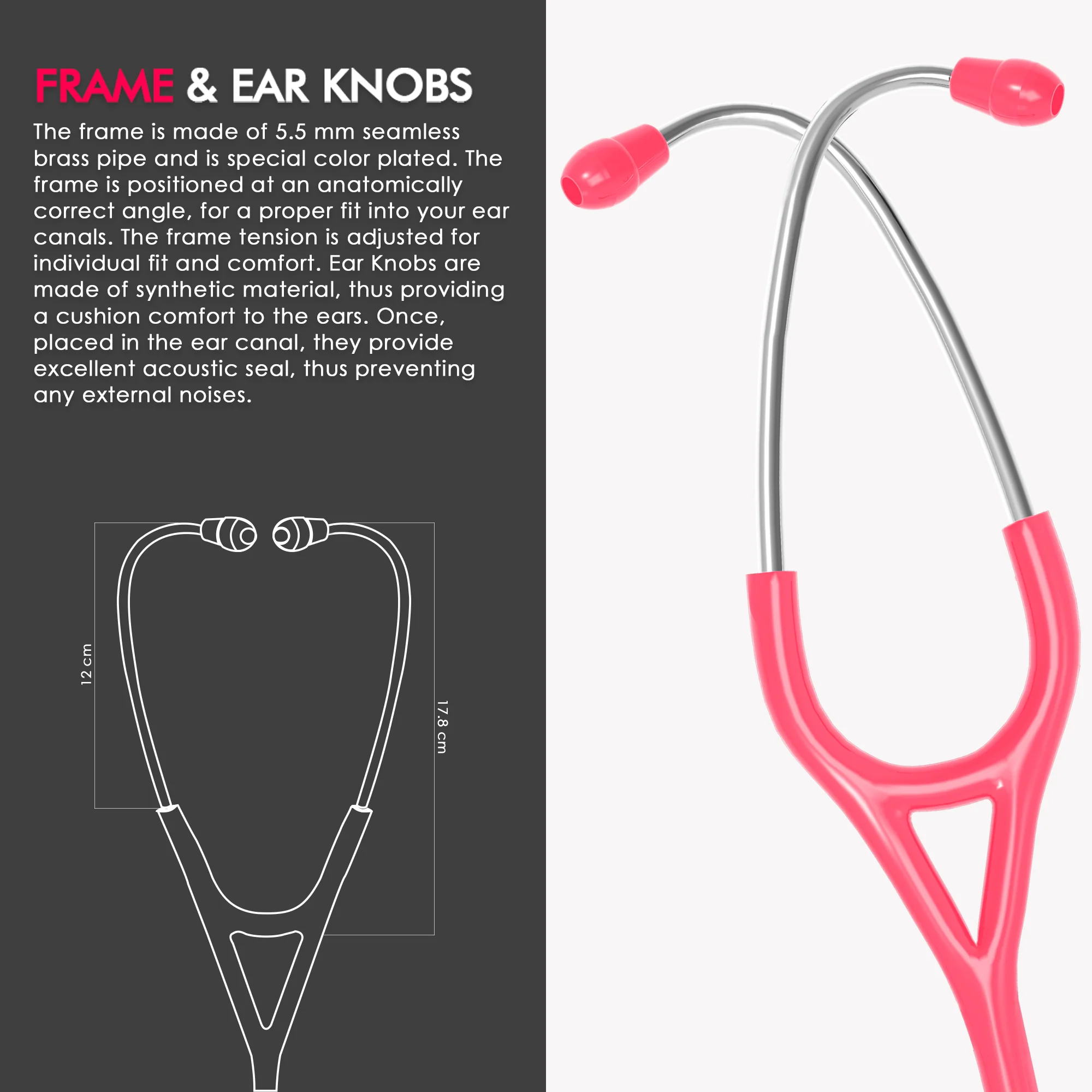ELKO CROSS III SS Stainless Steel Stethoscope - Natural Steel - Image 46