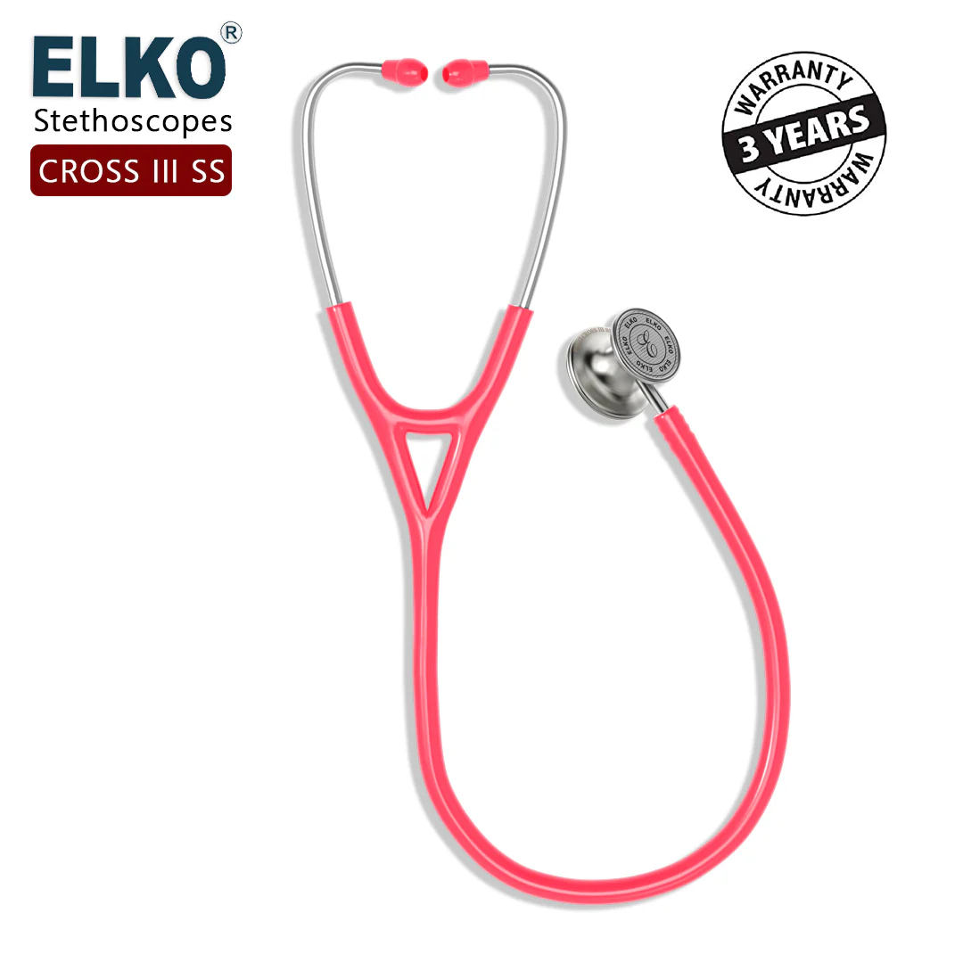 ELKO CROSS III SS Stainless Steel Stethoscope - Natural Steel - Image 49