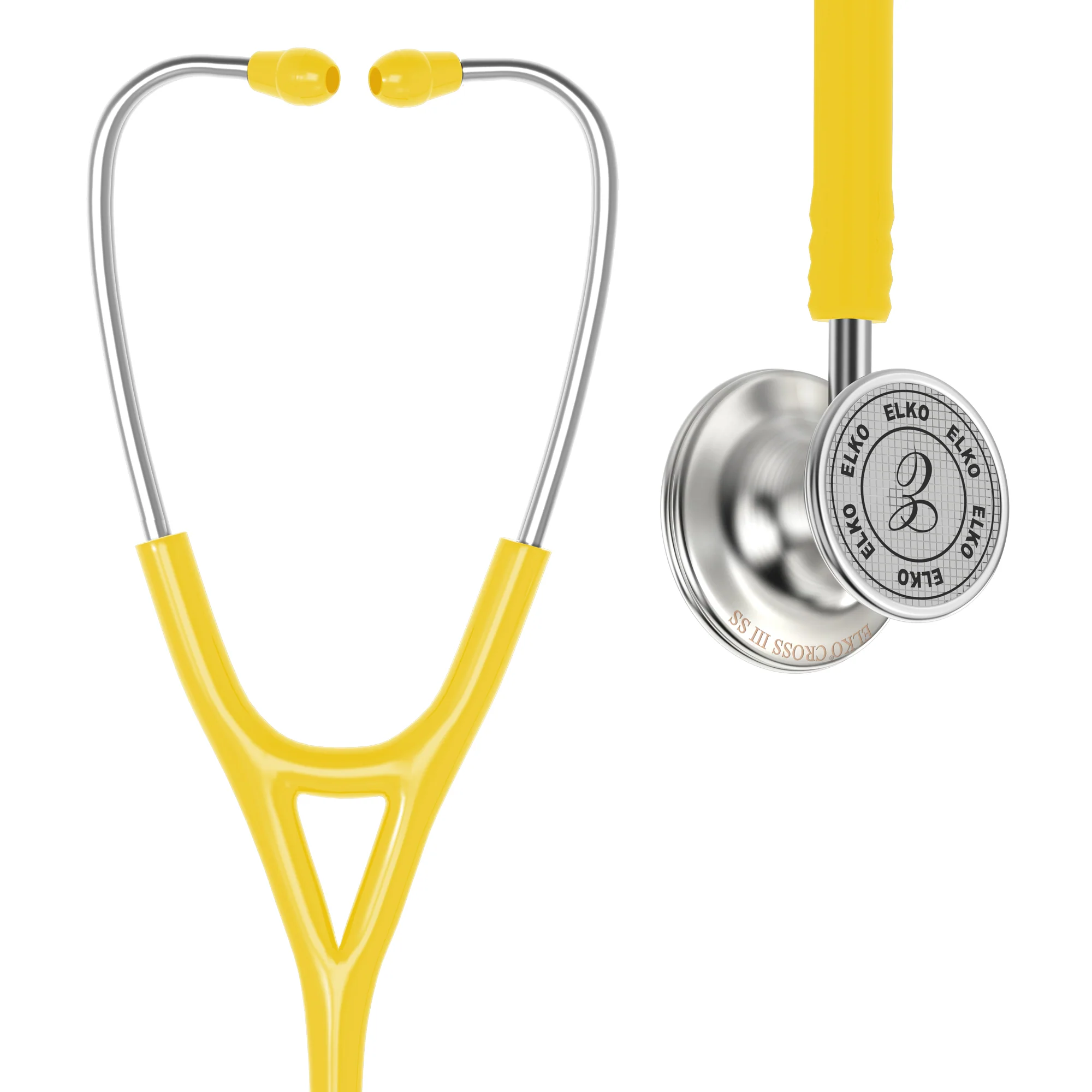 ELKO CROSS III SS Stainless Steel Stethoscope - Natural Steel - Image 50