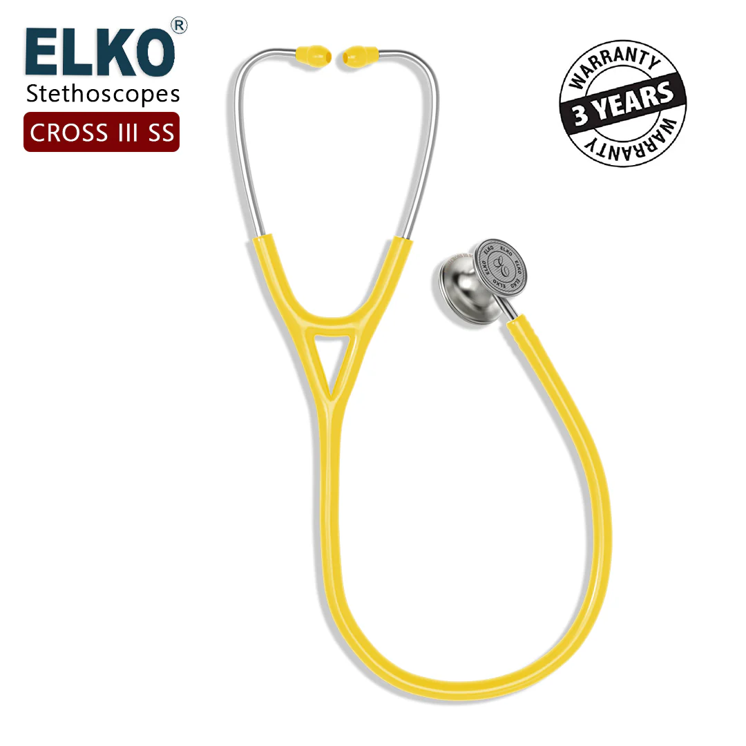 ELKO CROSS III SS Stainless Steel Stethoscope - Natural Steel - Image 52