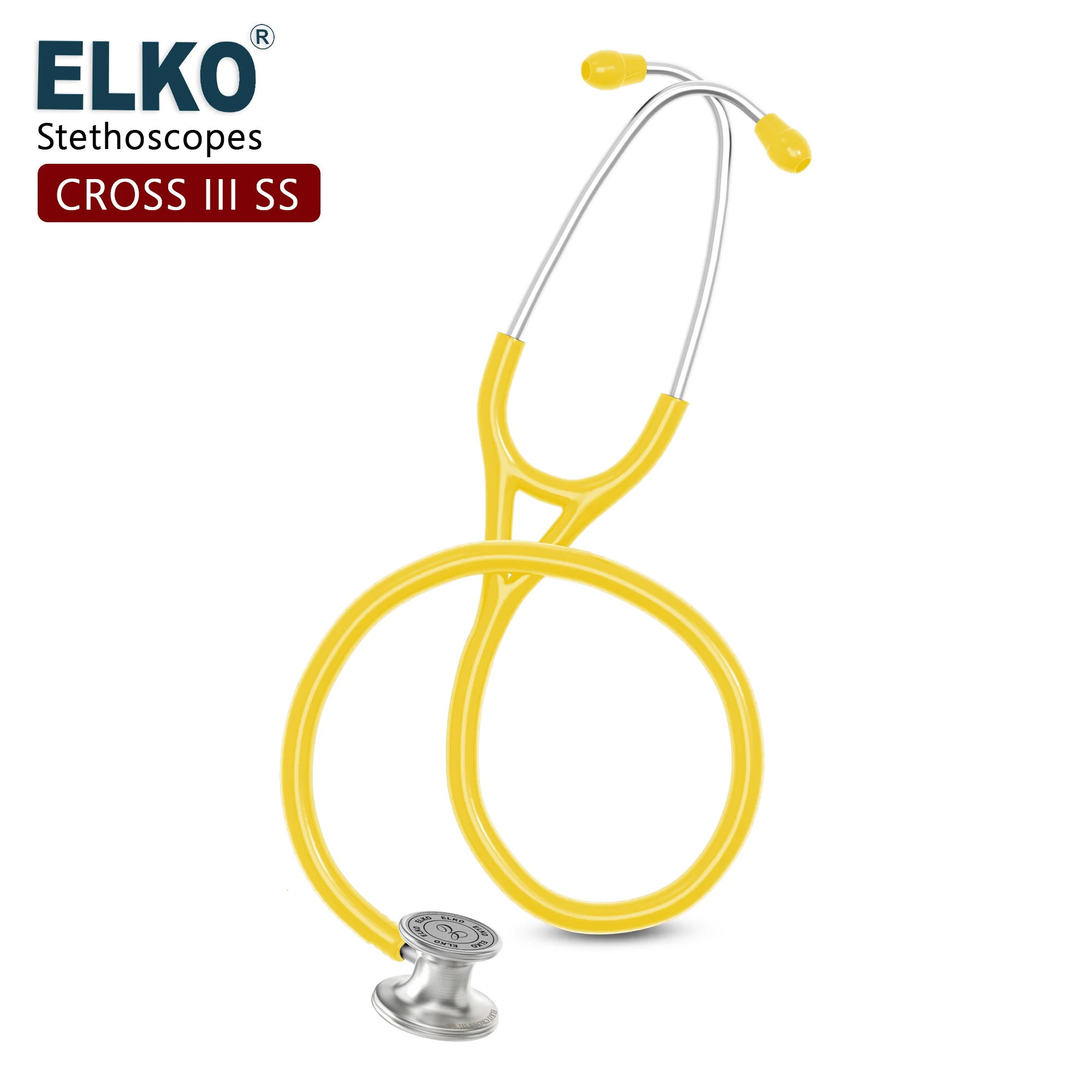 ELKO CROSS III SS Stainless Steel Stethoscope - Natural Steel - Image 53