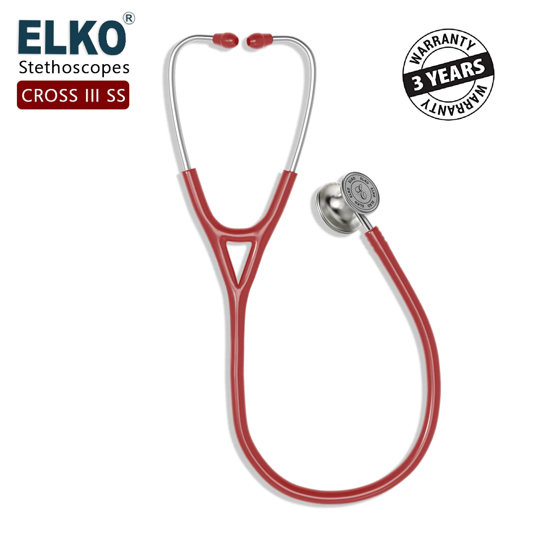 ELKO CROSS III SS Stainless Steel Stethoscope - Natural Steel - Image 7