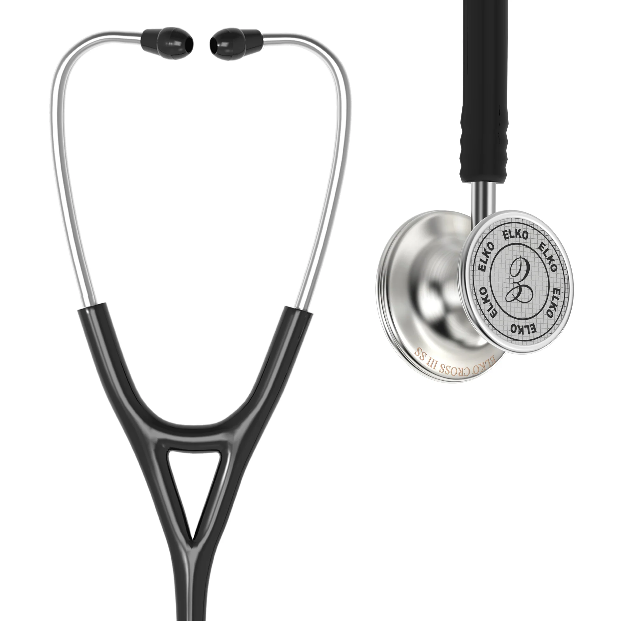 ELKO CROSS III SS Stainless Steel Stethoscope - Natural Steel - Image 8