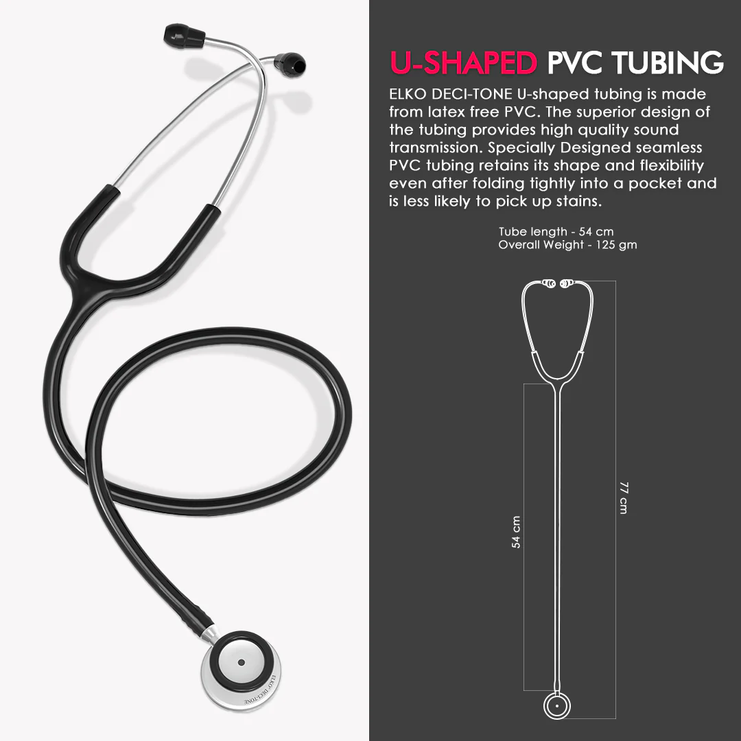 ELKO DECI-TONE Aluminium Head Stethoscope - Image 13