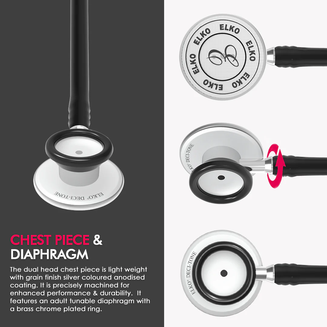 ELKO DECI-TONE Aluminium Head Stethoscope - Image 14