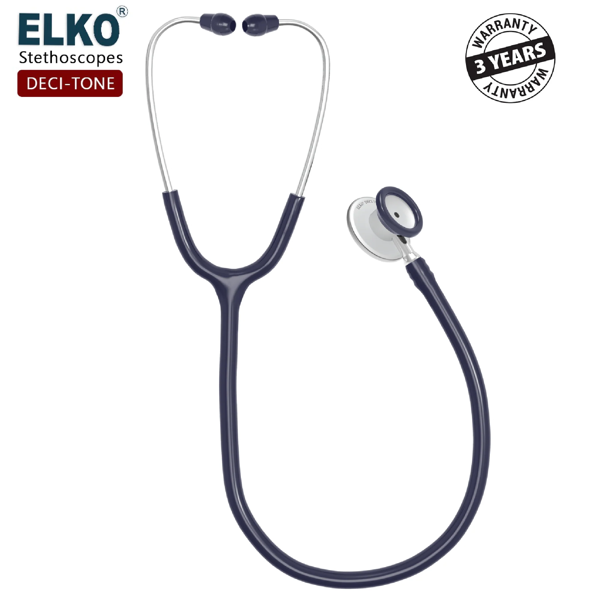 ELKO DECI-TONE Aluminium Head Stethoscope - Image 16