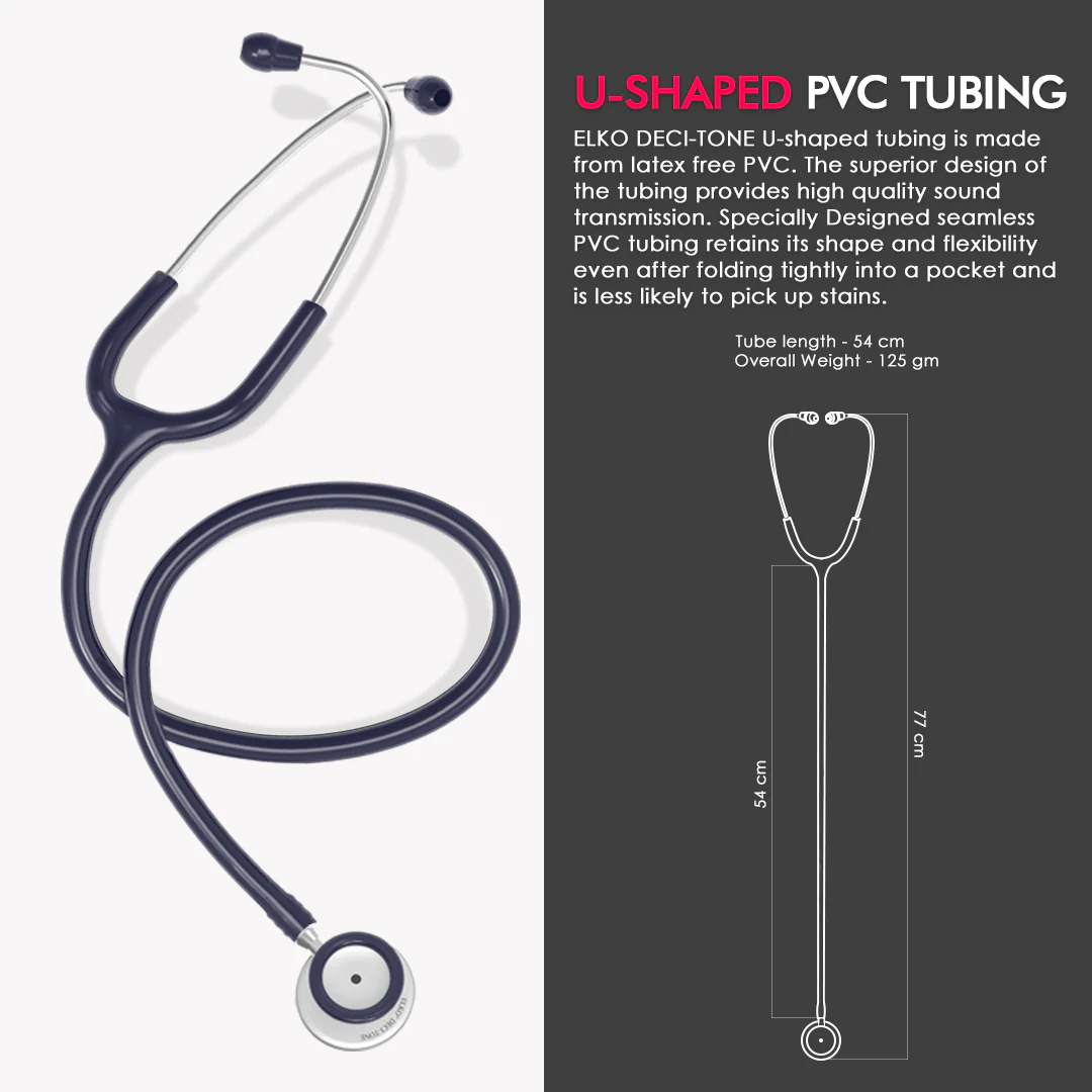 ELKO DECI-TONE Aluminium Head Stethoscope - Image 18