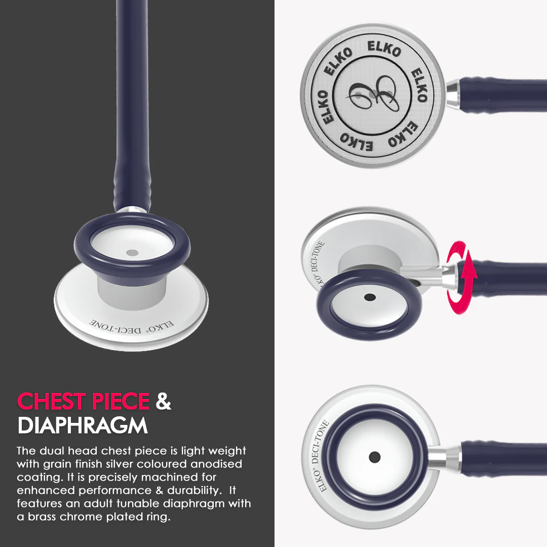 ELKO DECI-TONE Aluminium Head Stethoscope - Image 19