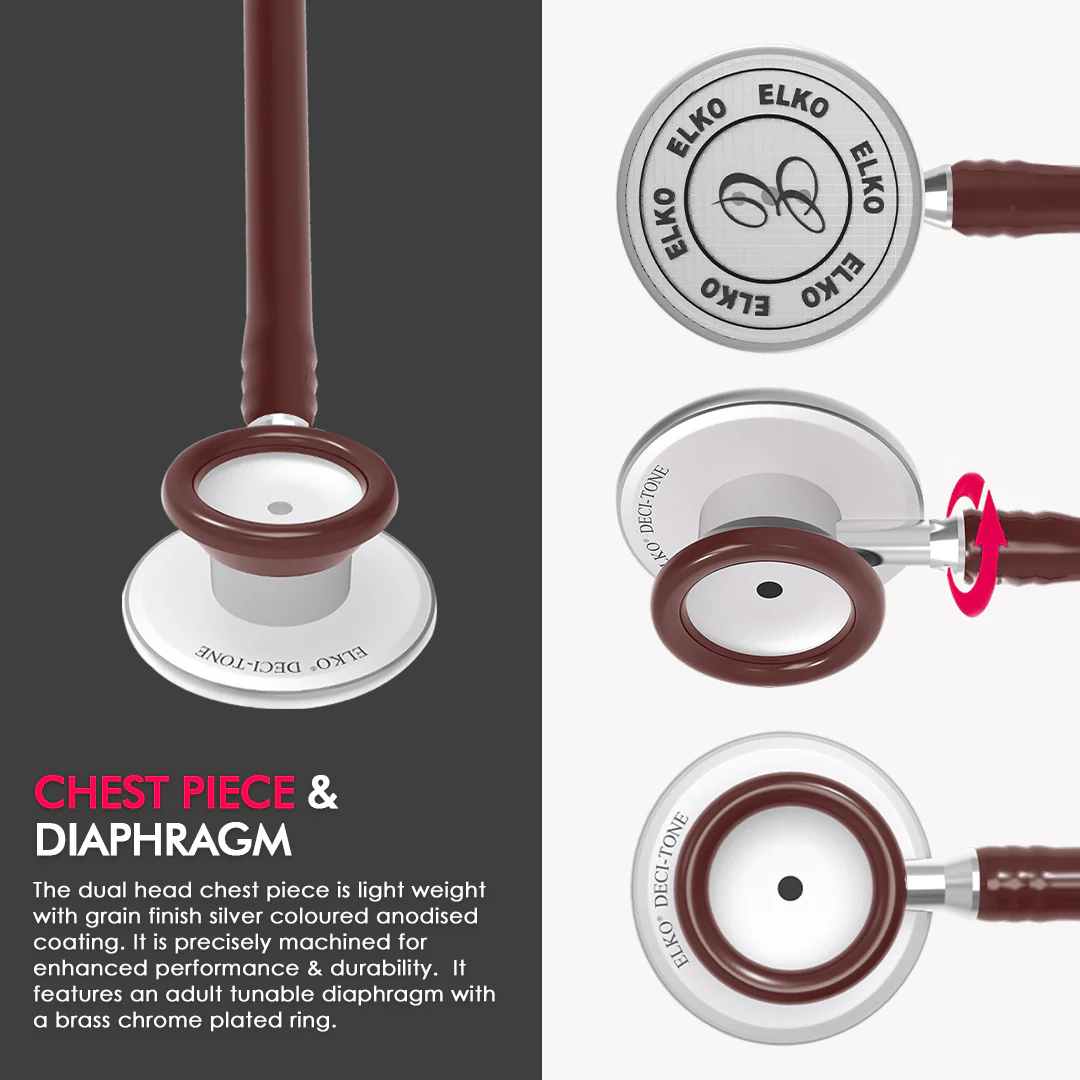 ELKO DECI-TONE Aluminium Head Stethoscope - Image 26