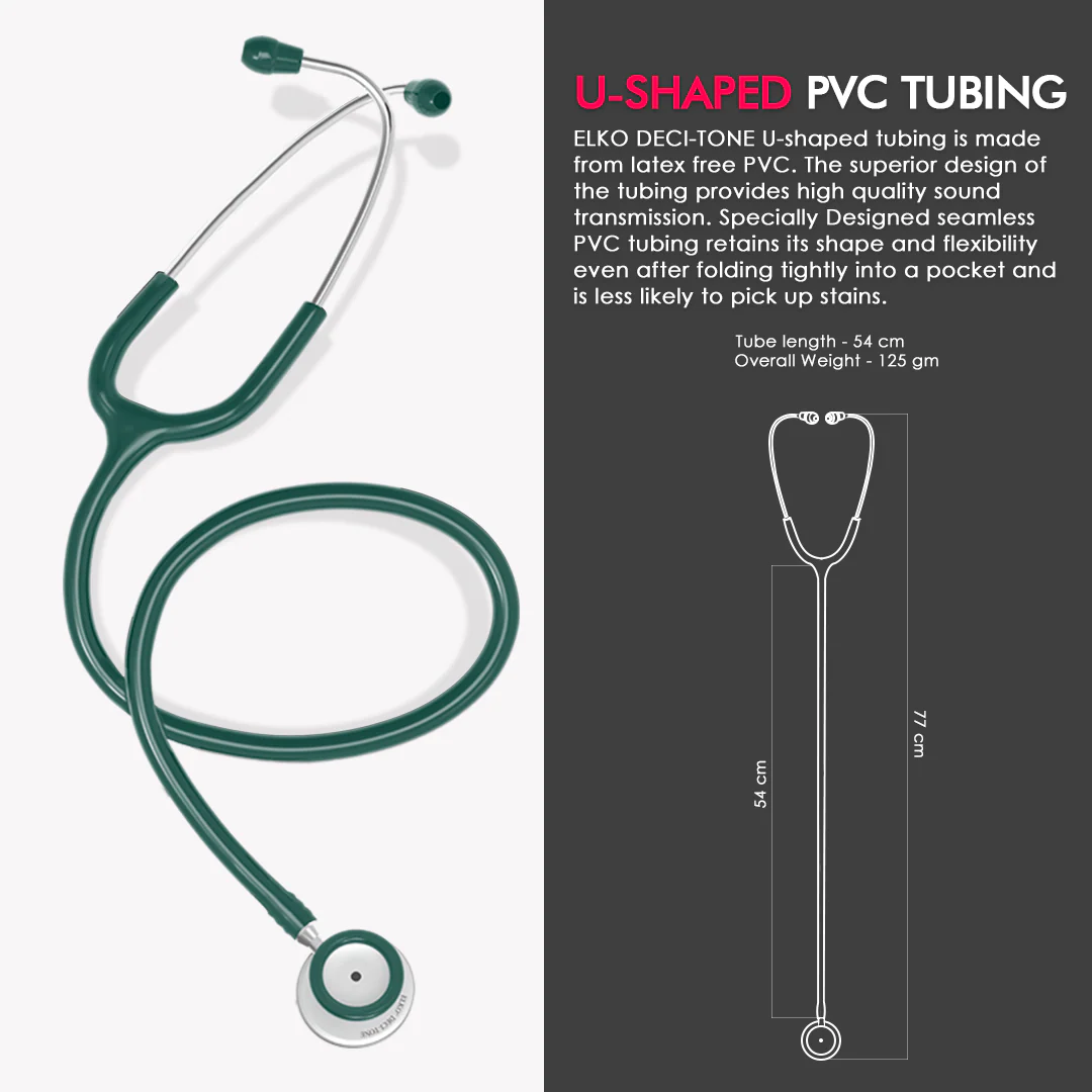 ELKO DECI-TONE Aluminium Head Stethoscope - Image 34