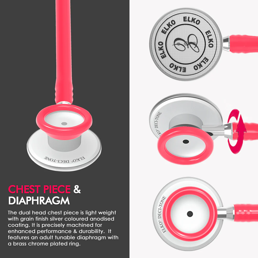 ELKO DECI-TONE Aluminium Head Stethoscope - Image 47
