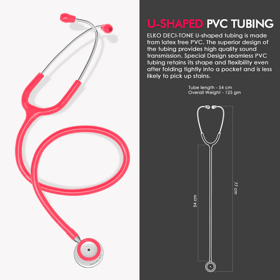 ELKO DECI-TONE Aluminium Head Stethoscope - Image 48