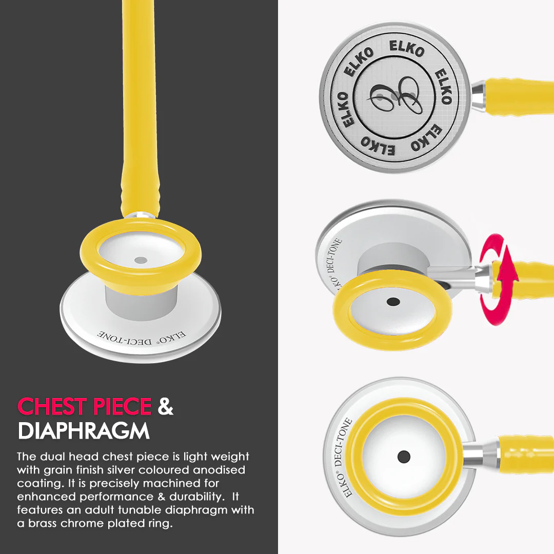 ELKO DECI-TONE Aluminium Head Stethoscope - Image 5