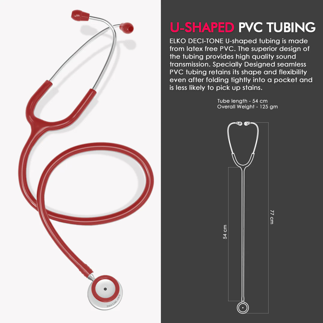 ELKO DECI-TONE Aluminium Head Stethoscope - Image 55