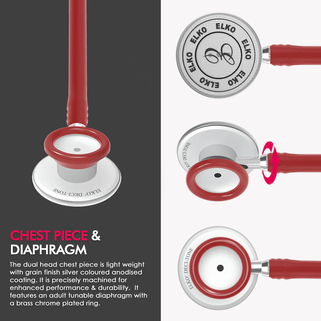 ELKO DECI-TONE Aluminium Head Stethoscope - Image 56