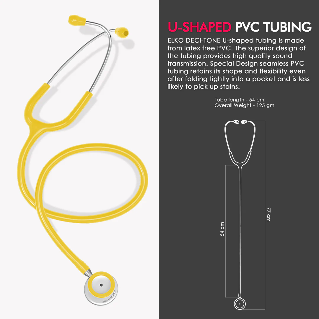 ELKO DECI-TONE Aluminium Head Stethoscope - Image 6