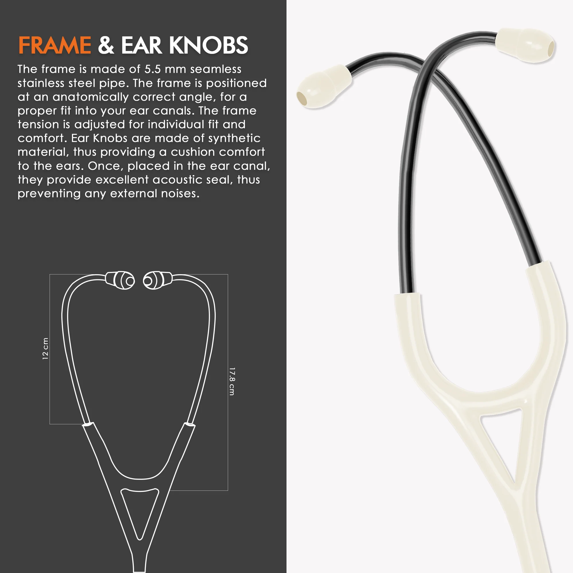 ELKO DEXA III Ti Titanium Stethoscope - Black Edition - Image 10