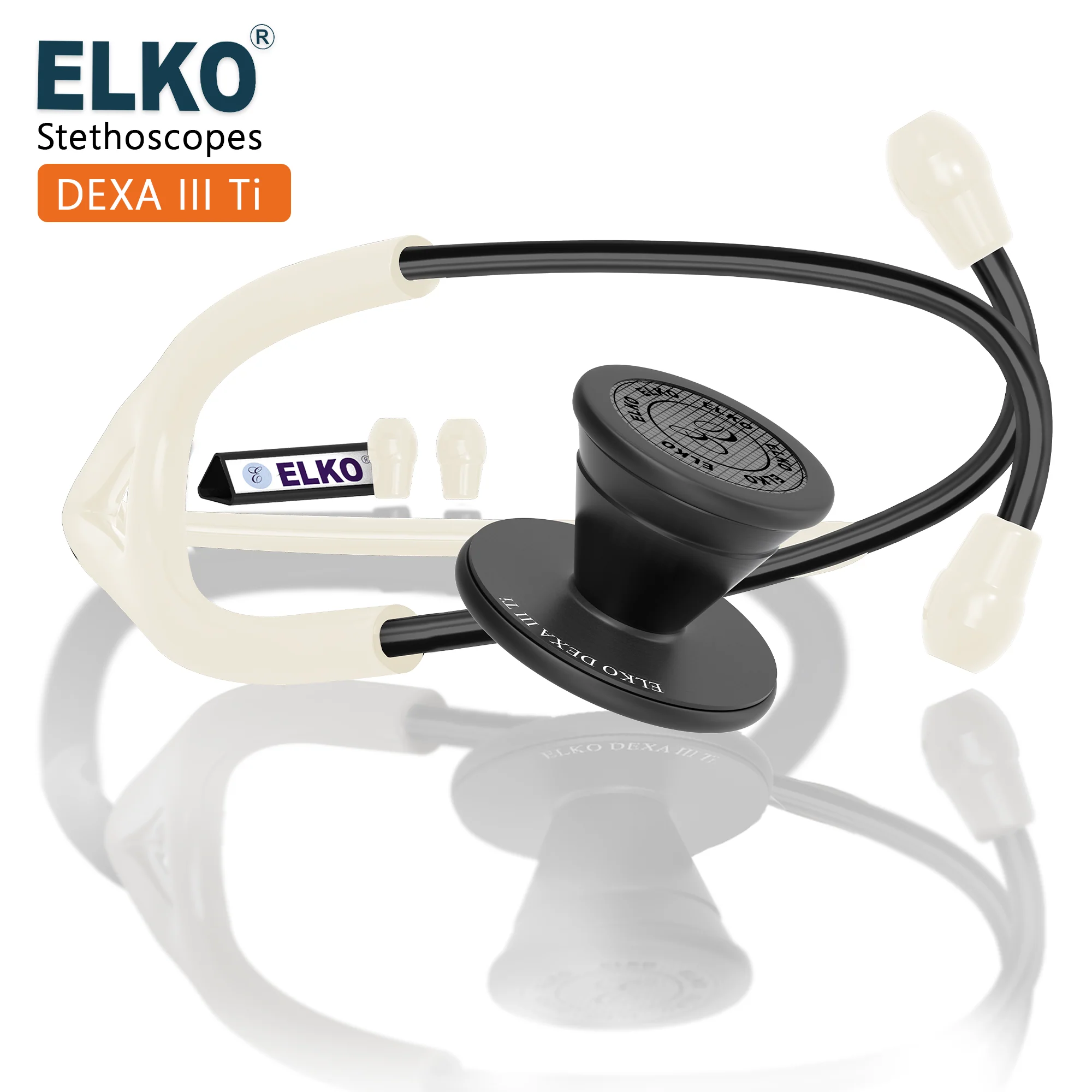 ELKO DEXA III Ti Titanium Stethoscope - Black Edition - Image 11
