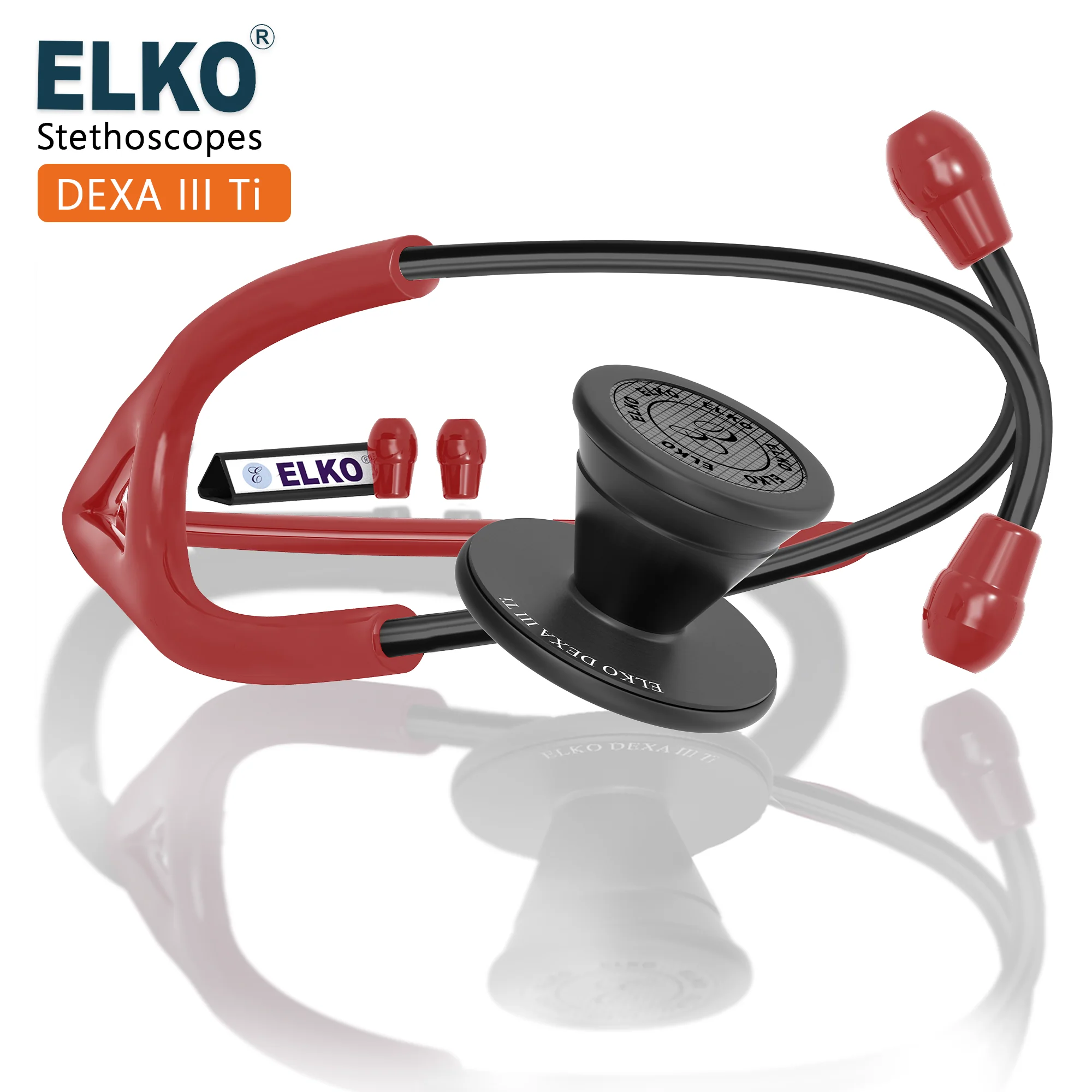 ELKO DEXA III Ti Titanium Stethoscope - Black Edition - Image 14