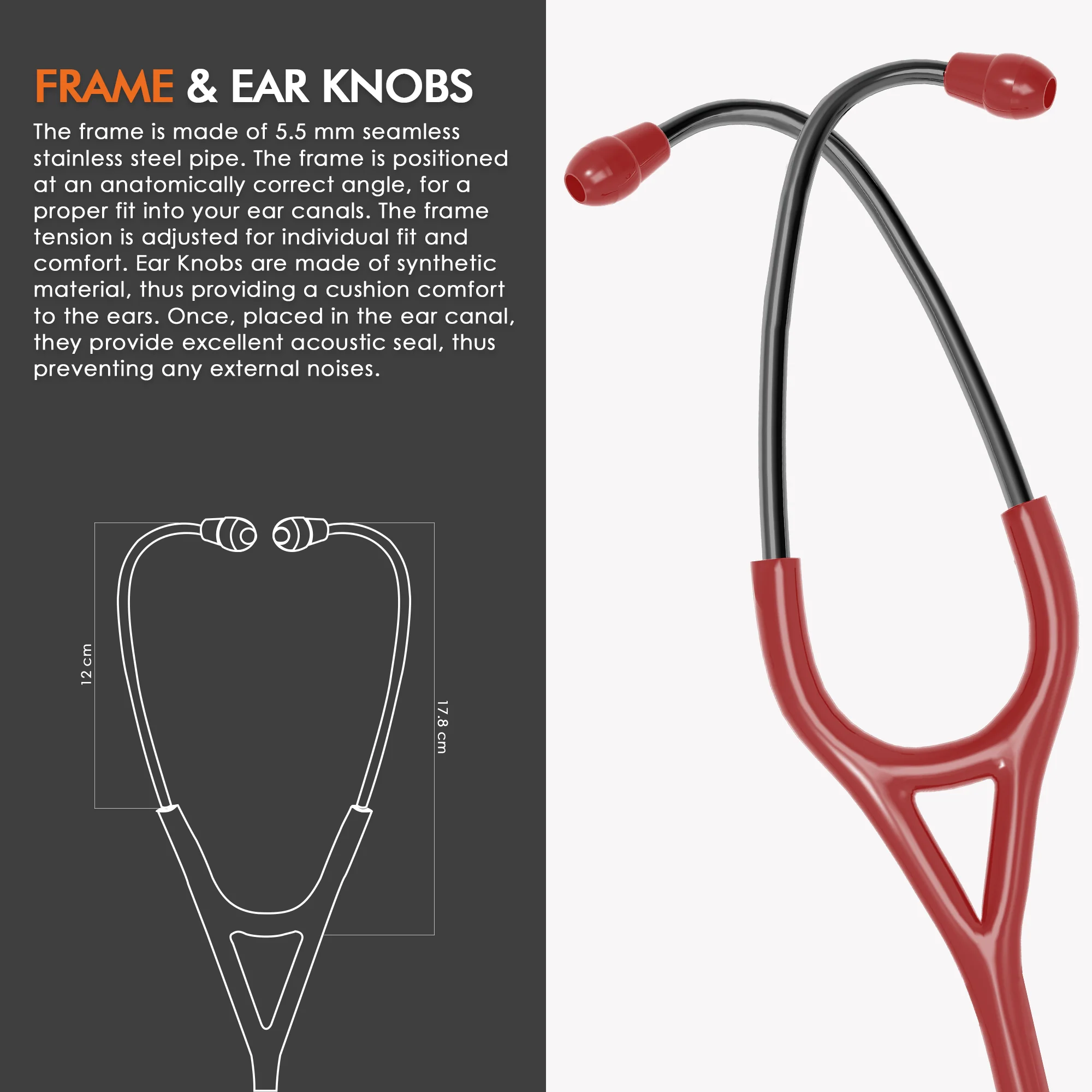 ELKO DEXA III Ti Titanium Stethoscope - Black Edition - Image 16